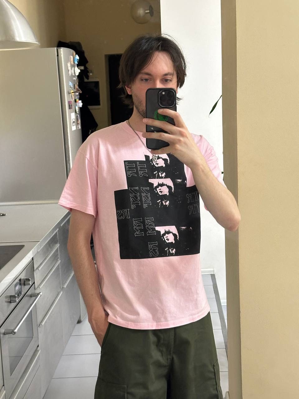 Raf Simons Ss19 Raf Simons Transfers Tee(Pink/Boxy M) Size US M / EU 48-50 / 2 - 4 Thumbnail