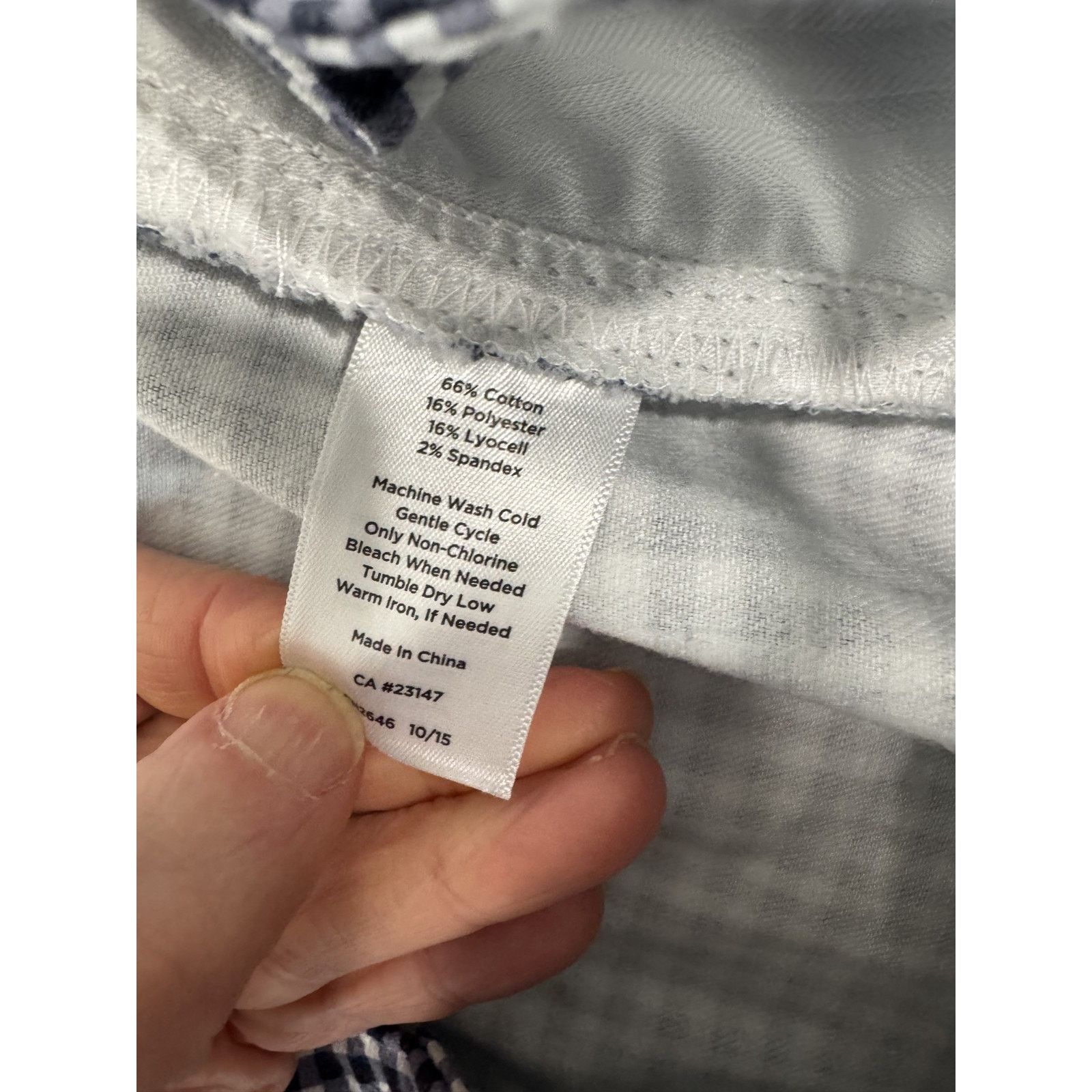Talbots Talbots Navy Blue White Gingham Skirt Size 14 Cotton Blend Size 36" / US 14 / IT 50 - 5 Thumbnail