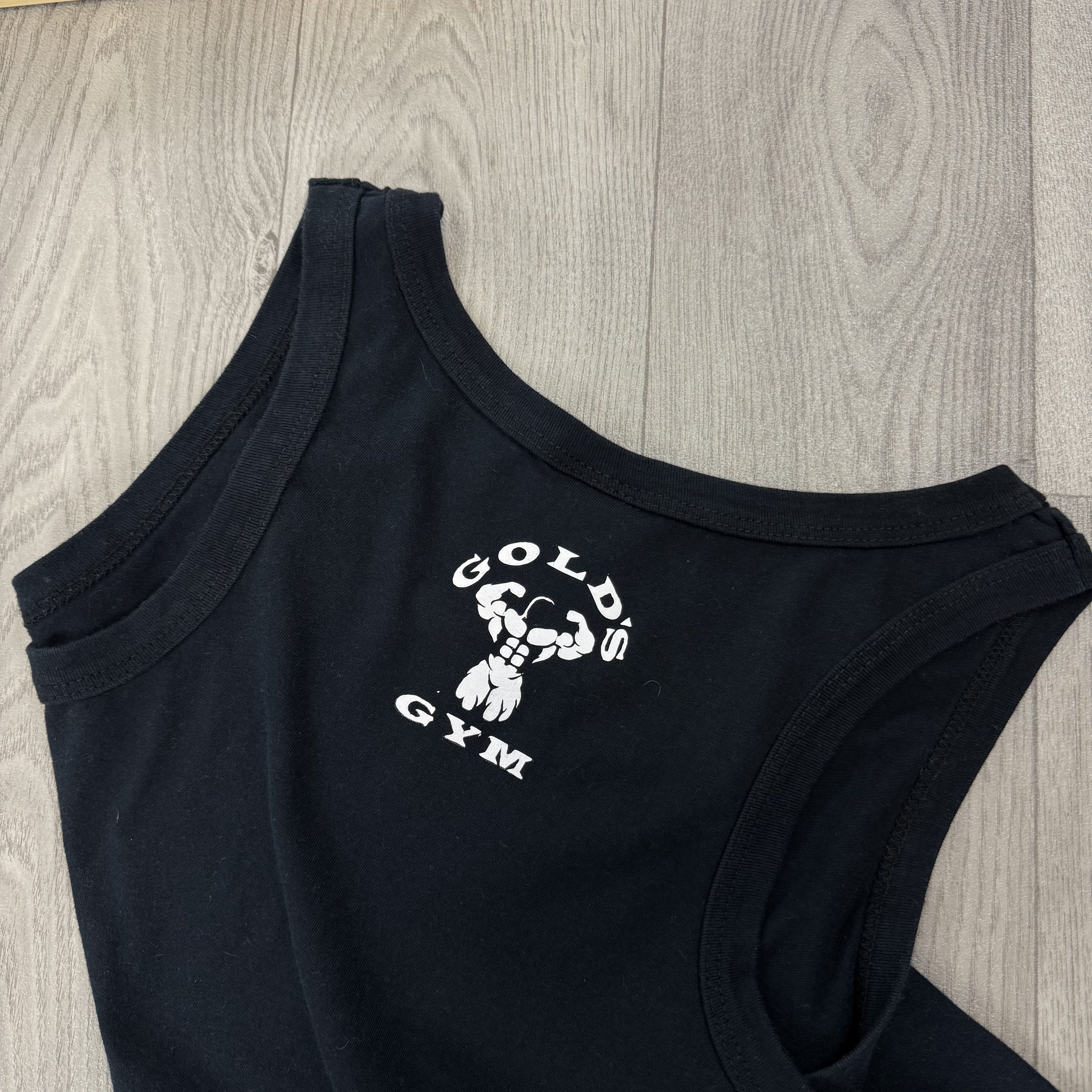 Vintage Vintage Gold's Gym 90s Graphic Black Tank Top M Size US M / EU 48-50 / 2 - 3 Thumbnail
