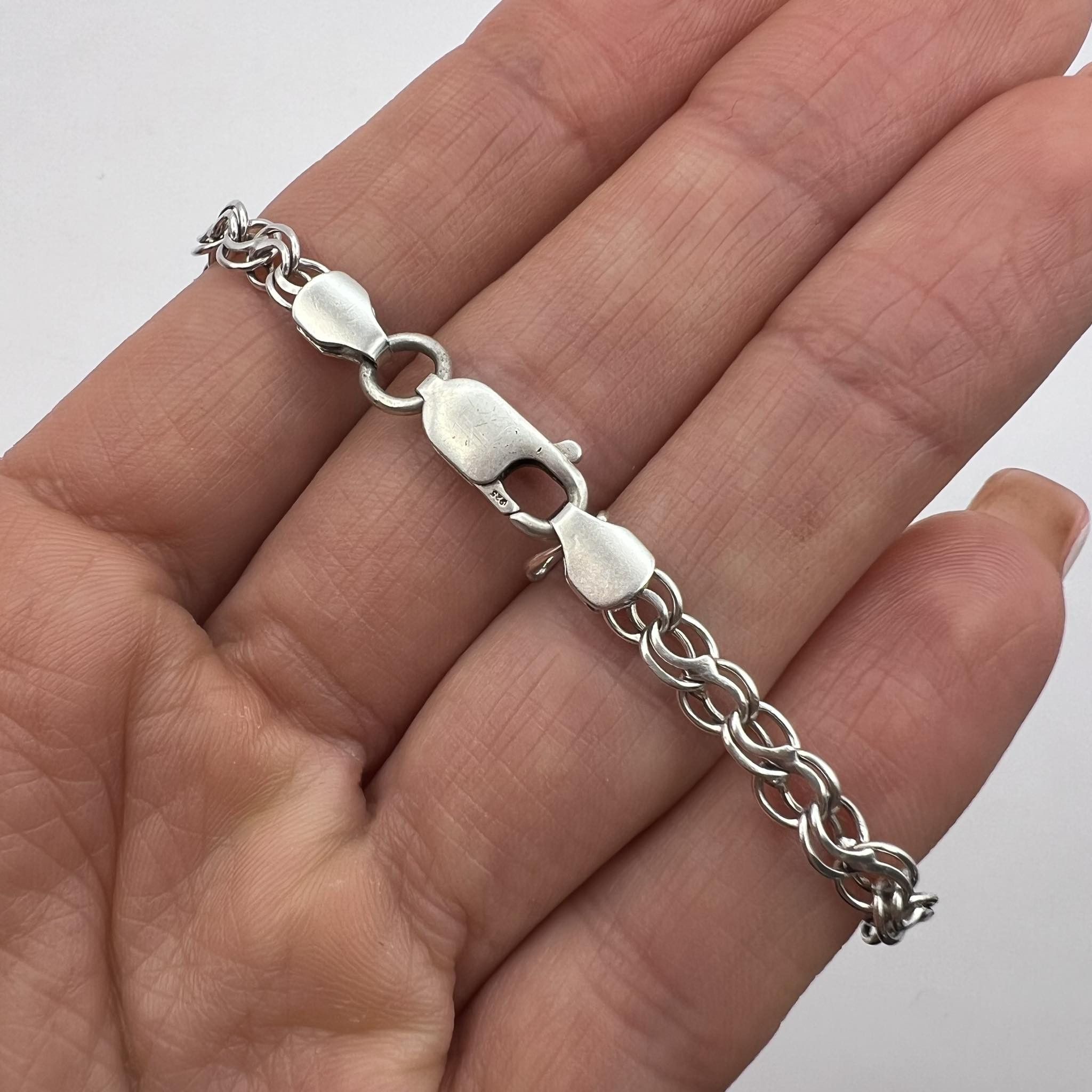 Sterling Silver Vintage Sterling Silver 925 Jewelry Chain Necklace 15.4 gr Size ONE SIZE - 4 Thumbnail
