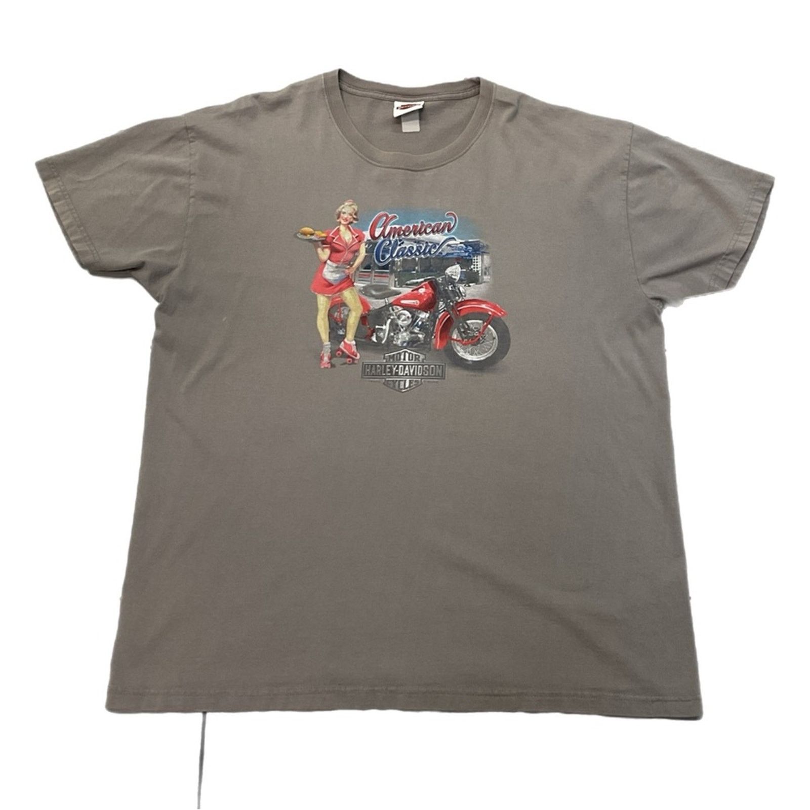 Harley Davidson Vintage 90s Harley Davidson Evansville, Indiana T-Shirt Size US XXL / EU 58 / 5 - 1 Thumbnail