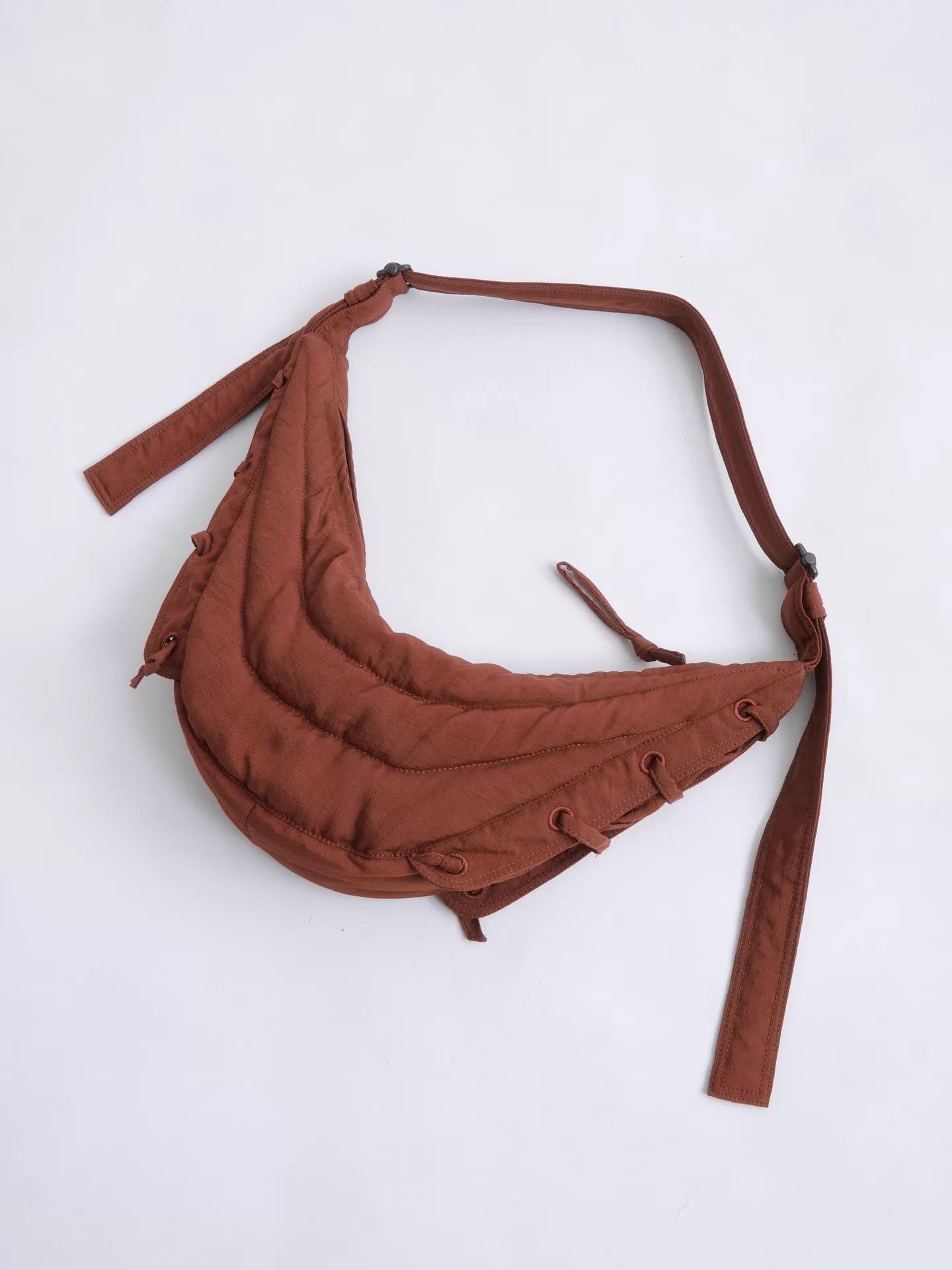 Lemaire LEMAIRE Brick Red Solf Game Nylon Shoulder Bag (S) Size ONE SIZE - 6 Thumbnail
