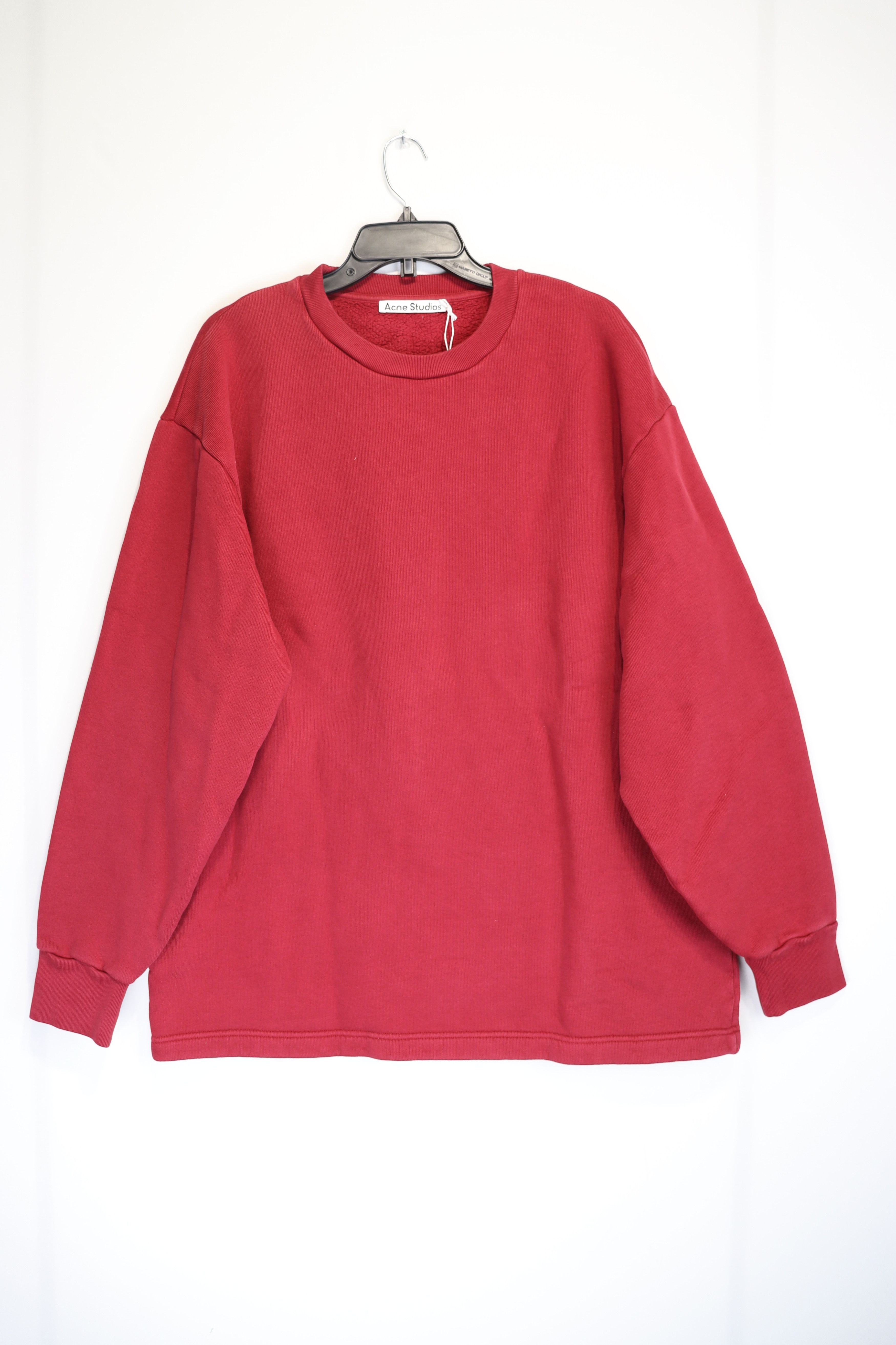 Acne Studios o1rshd1 Finn Back Logo Crewneck Sweater in Burgundy Size US M / EU 48-50 / 2 - 4 Thumbnail