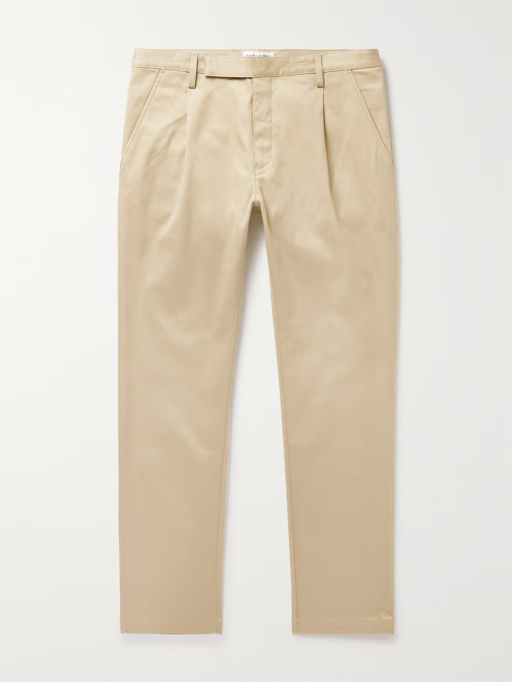 Saint Laurent Paris o1s1wg110824 Classic Chino Pants in Cotton Twill in Beige Size US 26 / EU 42 - 1 Preview