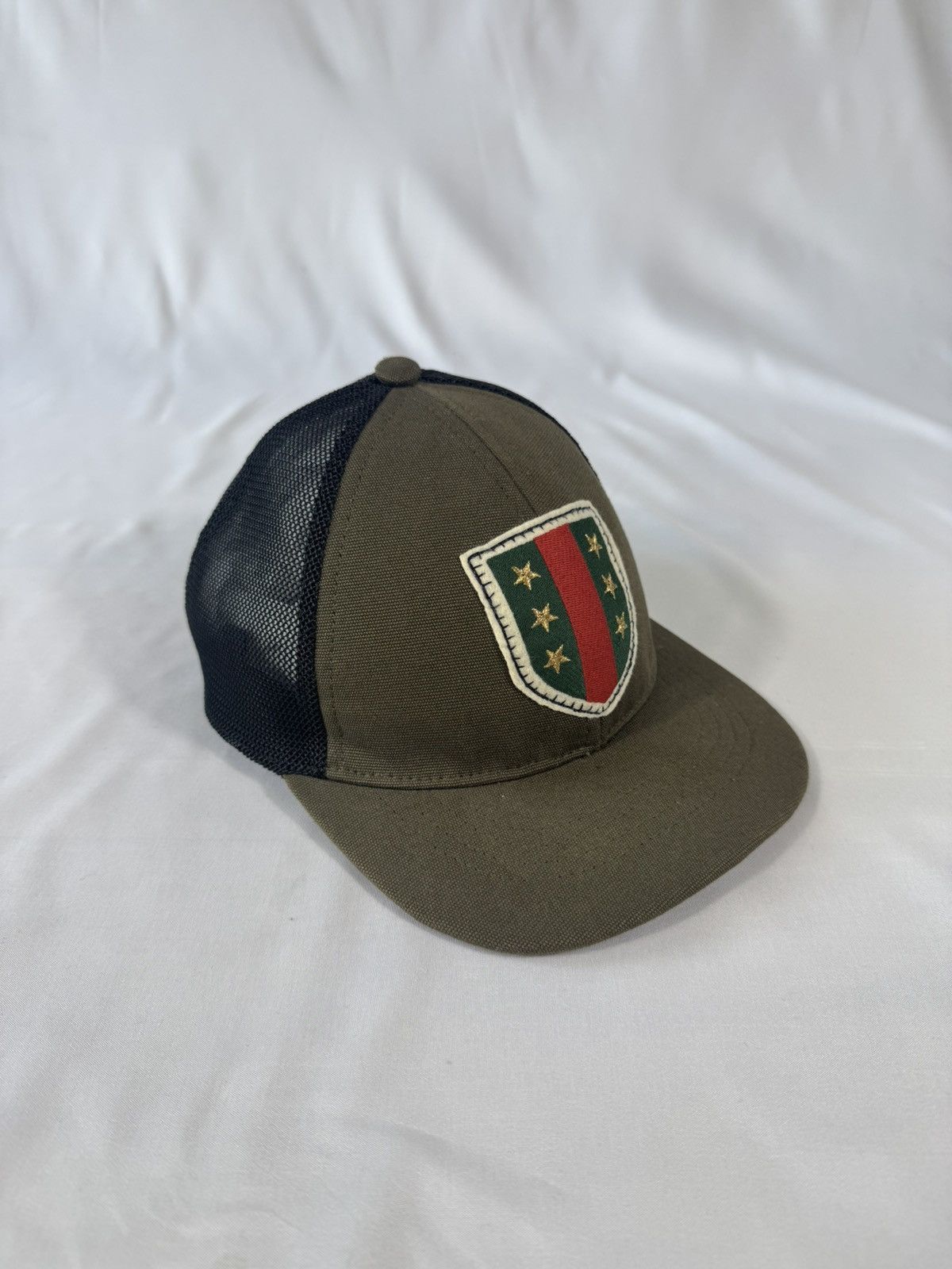 Gucci Gucci military green cotton crest applique baseball cap Size ONE SIZE - 1 Thumbnail