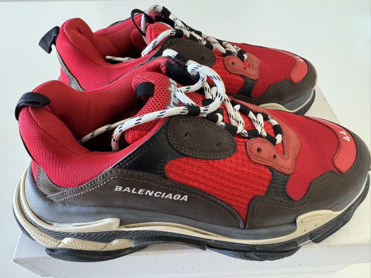 Balenciaga Balenciaga Triple-S Sneakers in Red Size US 11 / EU 44 - 2 Thumbnail