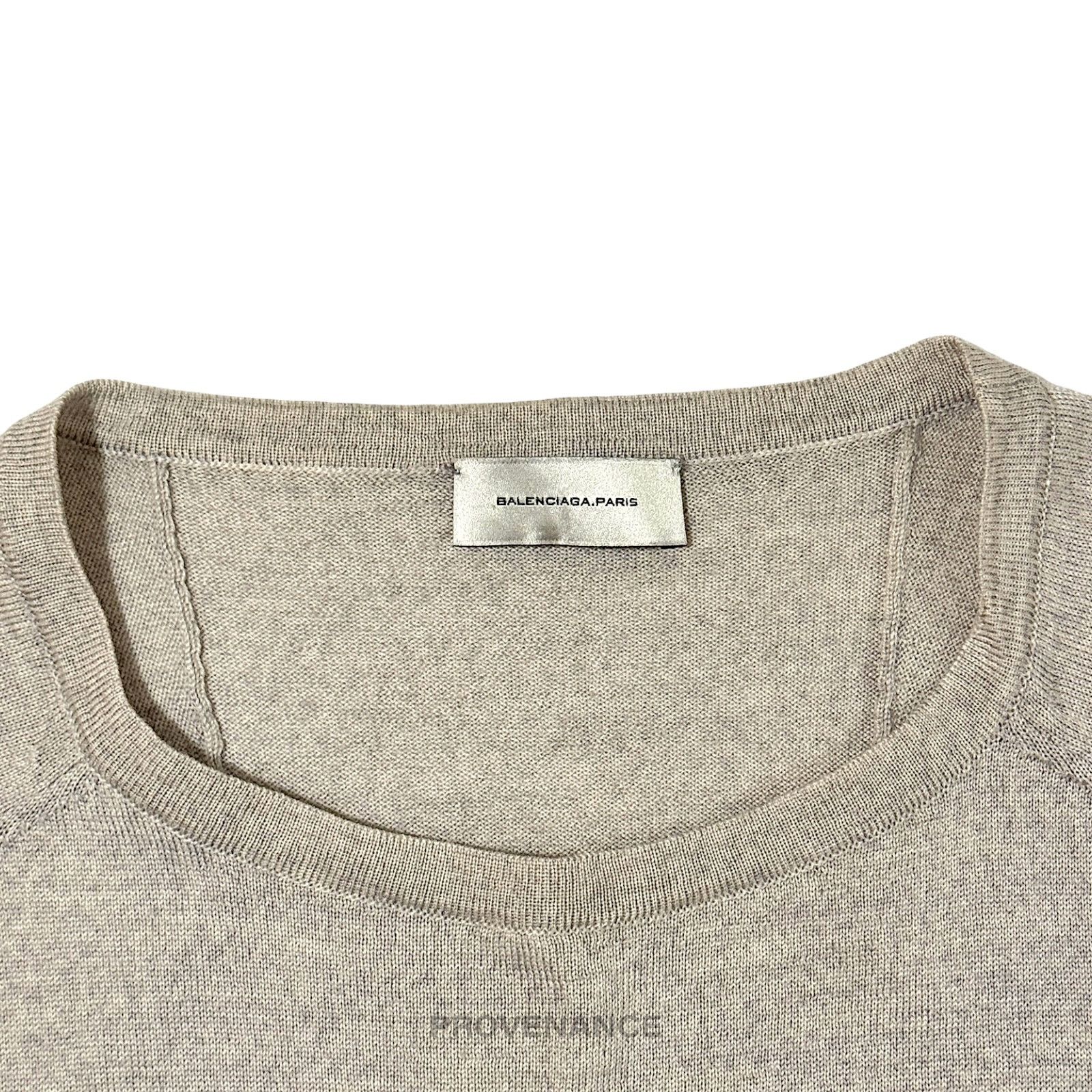 Balenciaga 🔴 Balenciaga Raglan Wool Sweater - Oatmeal S Size US S / EU 44-46 / 1 - 3 Thumbnail