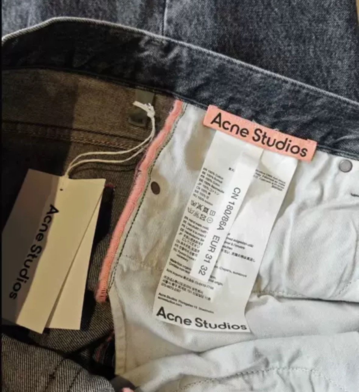 Acne Studios Acne studios Washed gray wide-leg jeans 2412-Nextarrow Size US 32 / EU 48 - 3 Thumbnail