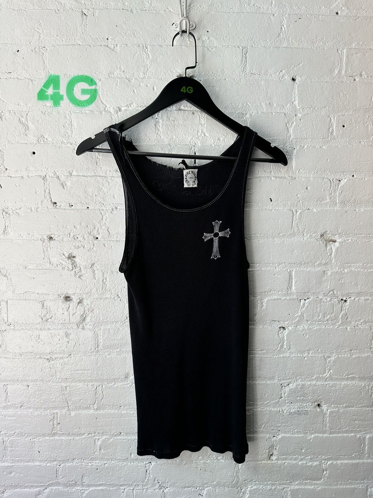 Chrome Hearts Deadly Doll White Rib Tank