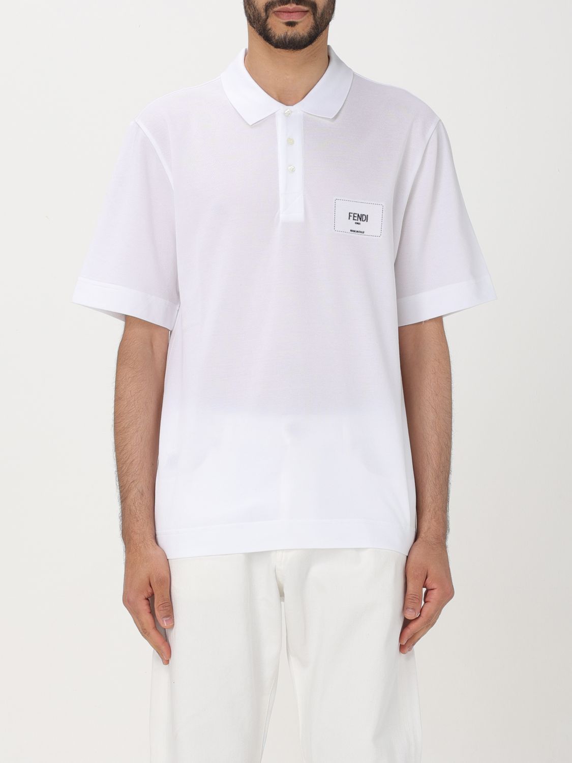 image of Fendi Polo Shirt Men White (Size Small)