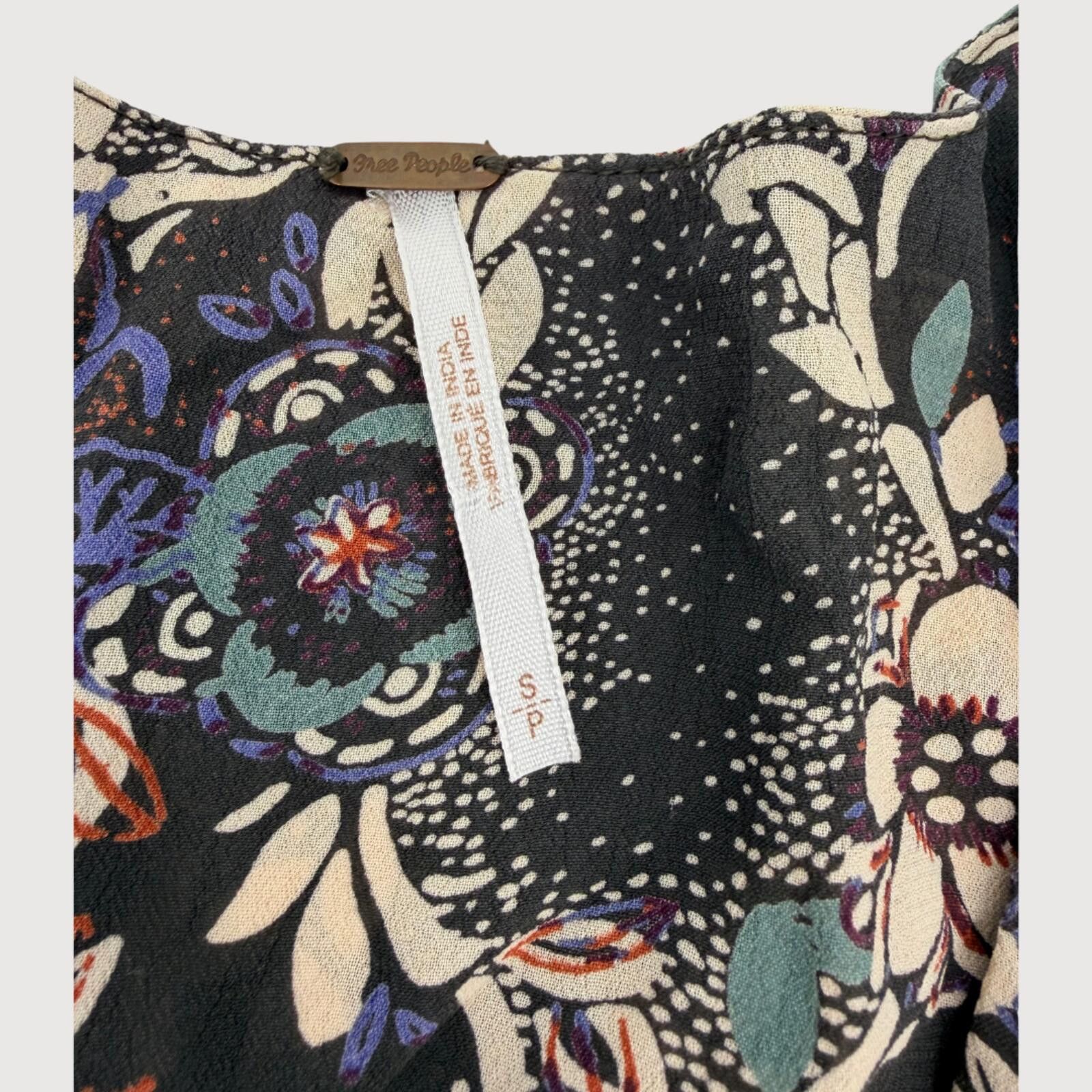 Free People Free People Stealing Fire Fit Flare Floral Mini Dress S Size S / US 4 / IT 40 - 4 Thumbnail