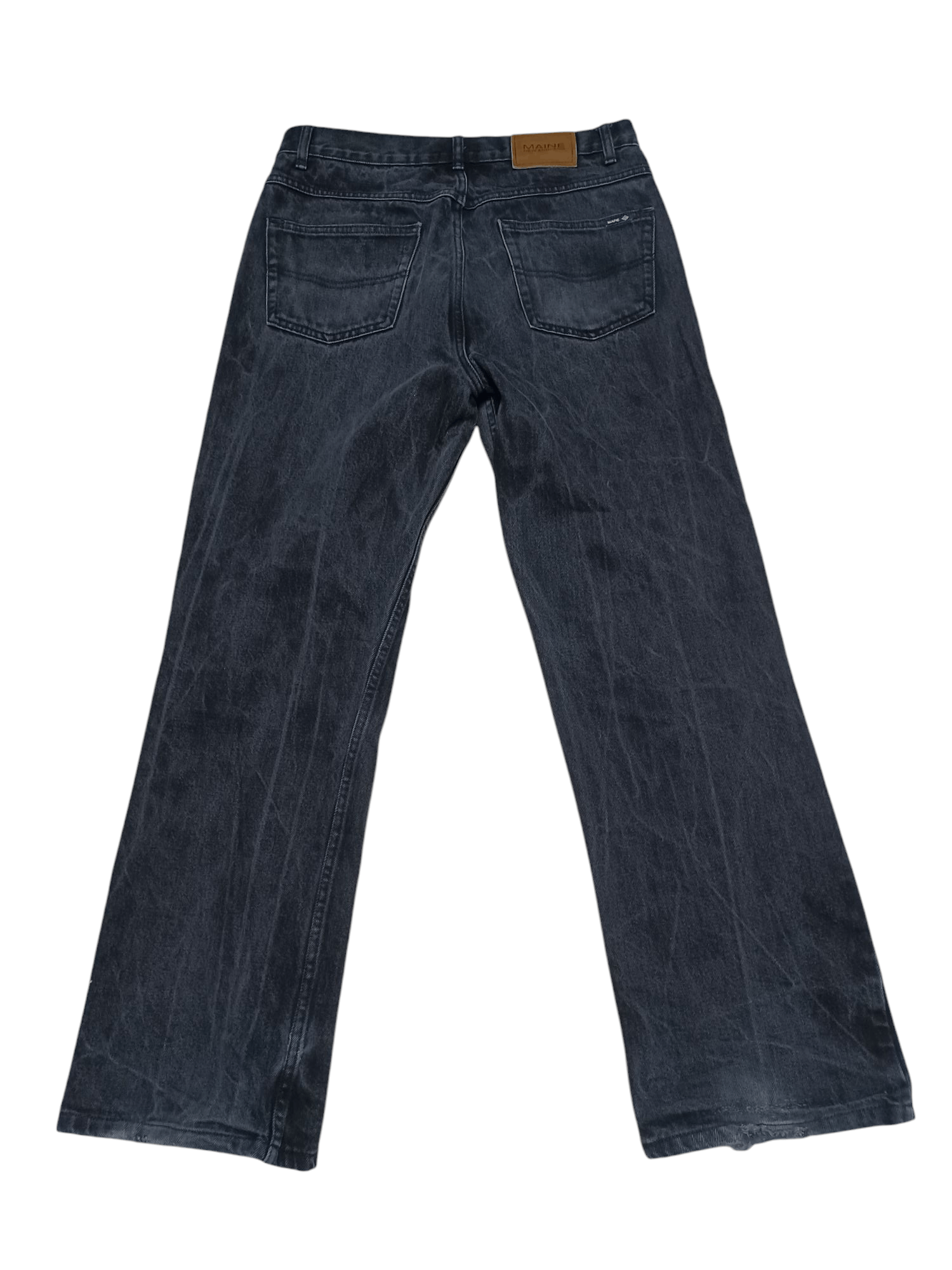 Other FIRE VINTAGE 90S BLACK WASHED HEAVY COTTON WIDE JEANS DENIM Size US 34 / EU 50 - 2 Thumbnail