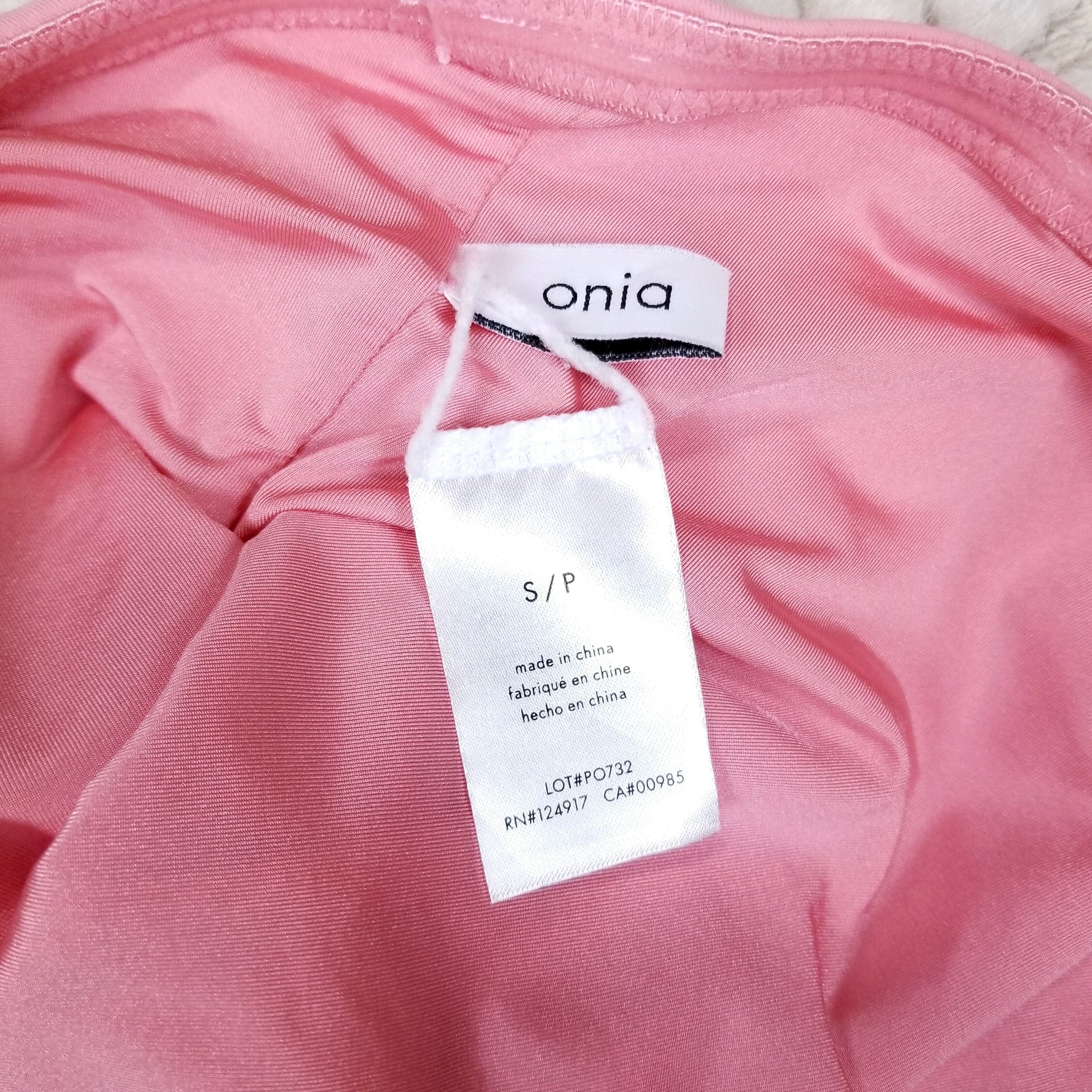 Onia Adrienne Button-Embellished Bandeau Swimsuit Rosette Sz S Size ONE SIZE - 6 Thumbnail