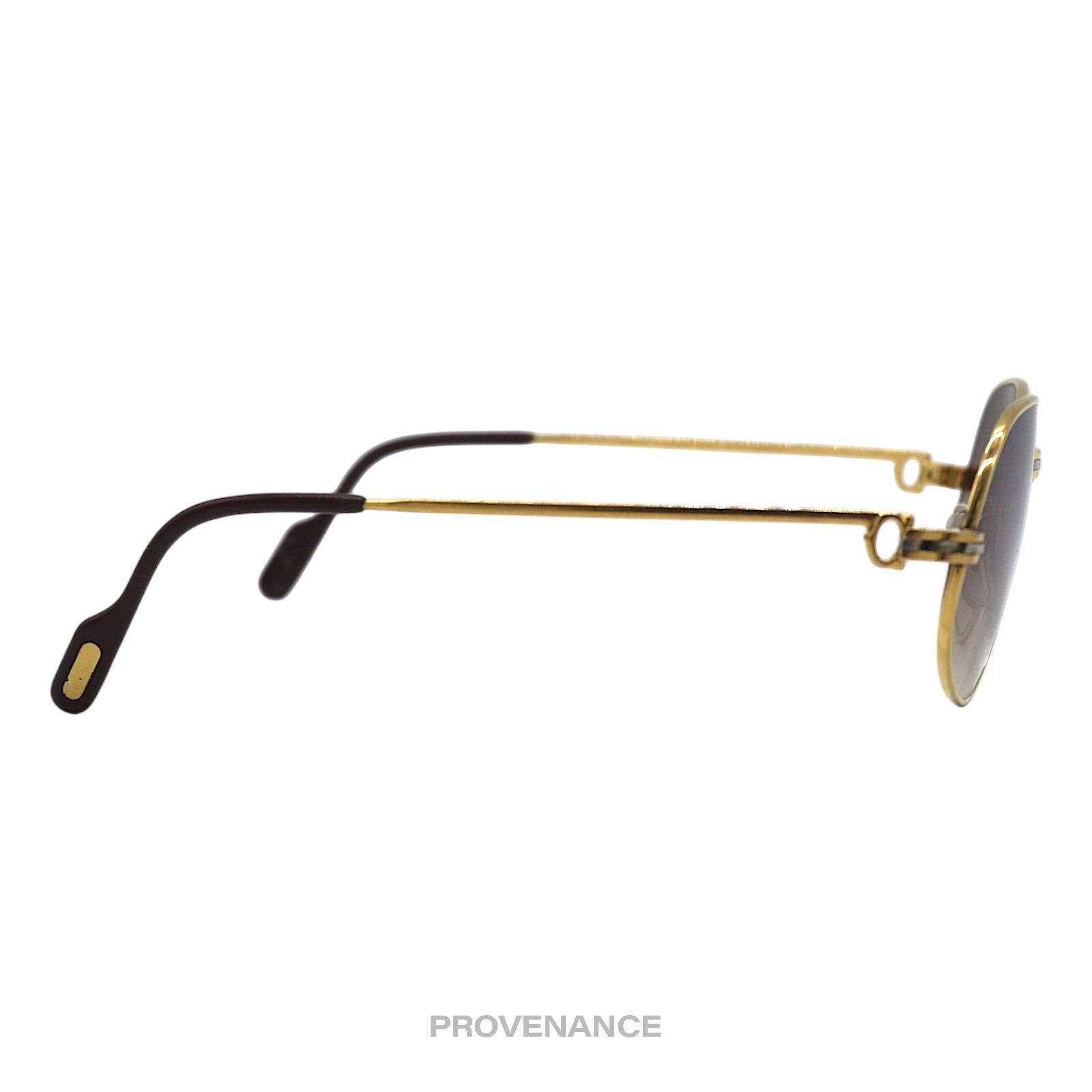 Cartier 🔴 Cartier Panthere MM Sunglasses - Gold Brown 56 Size ONE SIZE - 5 Thumbnail