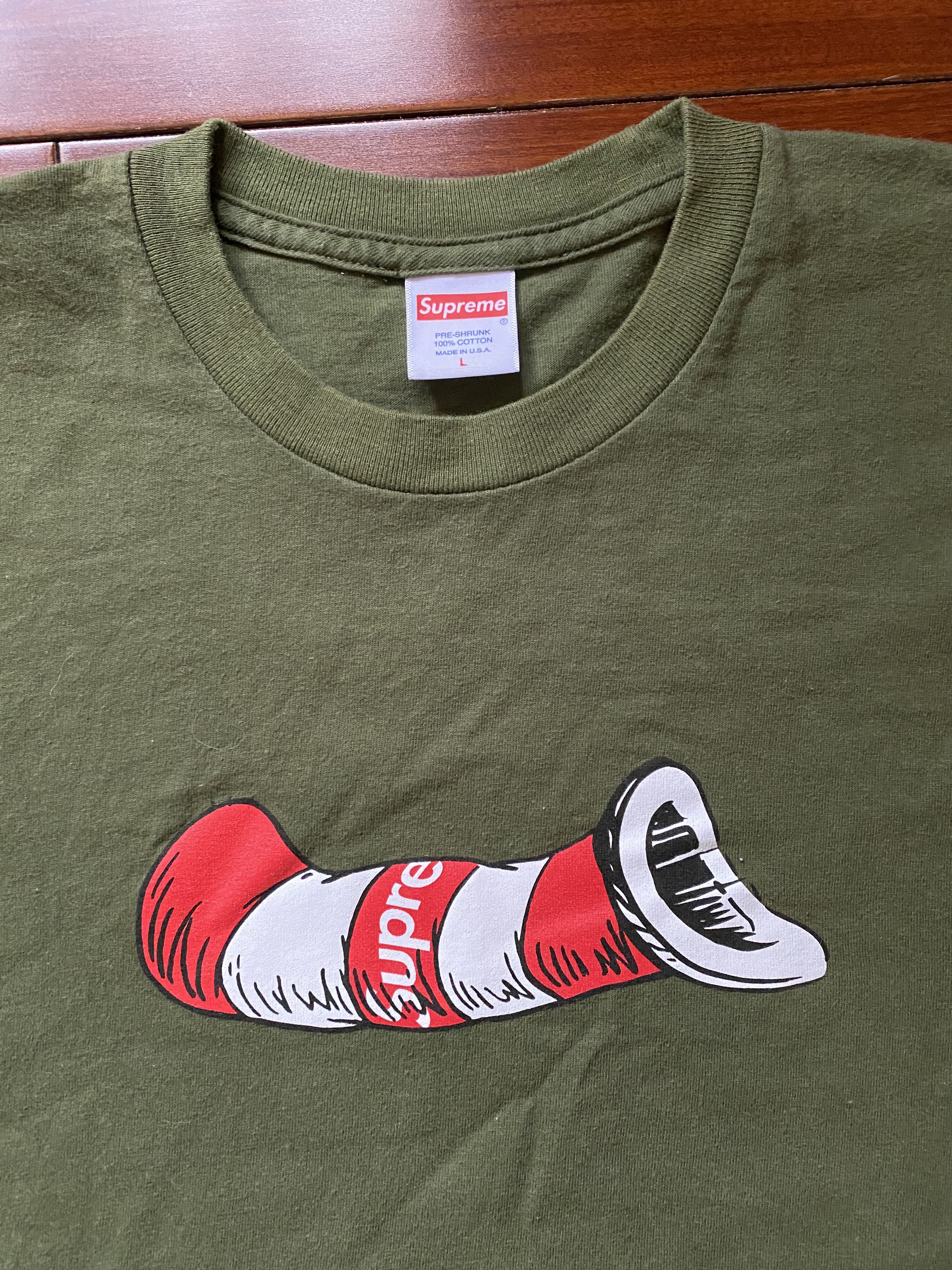Supreme Supreme Cat in the Hat T-shirt Size US L / EU 52-54 / 3 - 3 Thumbnail