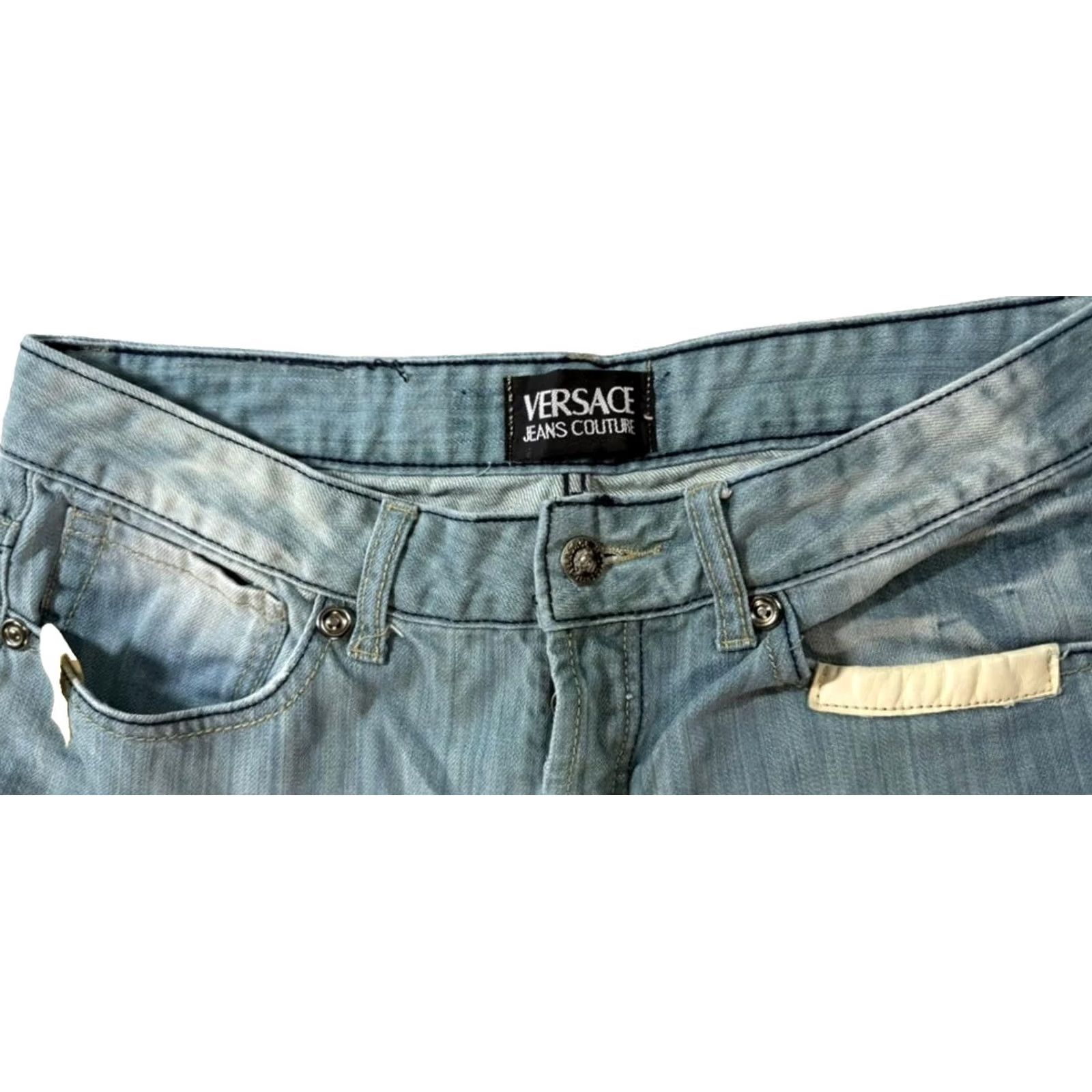 Versace Jeans Couture Versace Jeans Couture Jeans Mens Denim 33 Blue Cotton Denim Logo 5-Pocket Rise Mid 32 Inseam Inseam 32 in Regular Classic 33 Men Size US 33 - 5 Thumbnail
