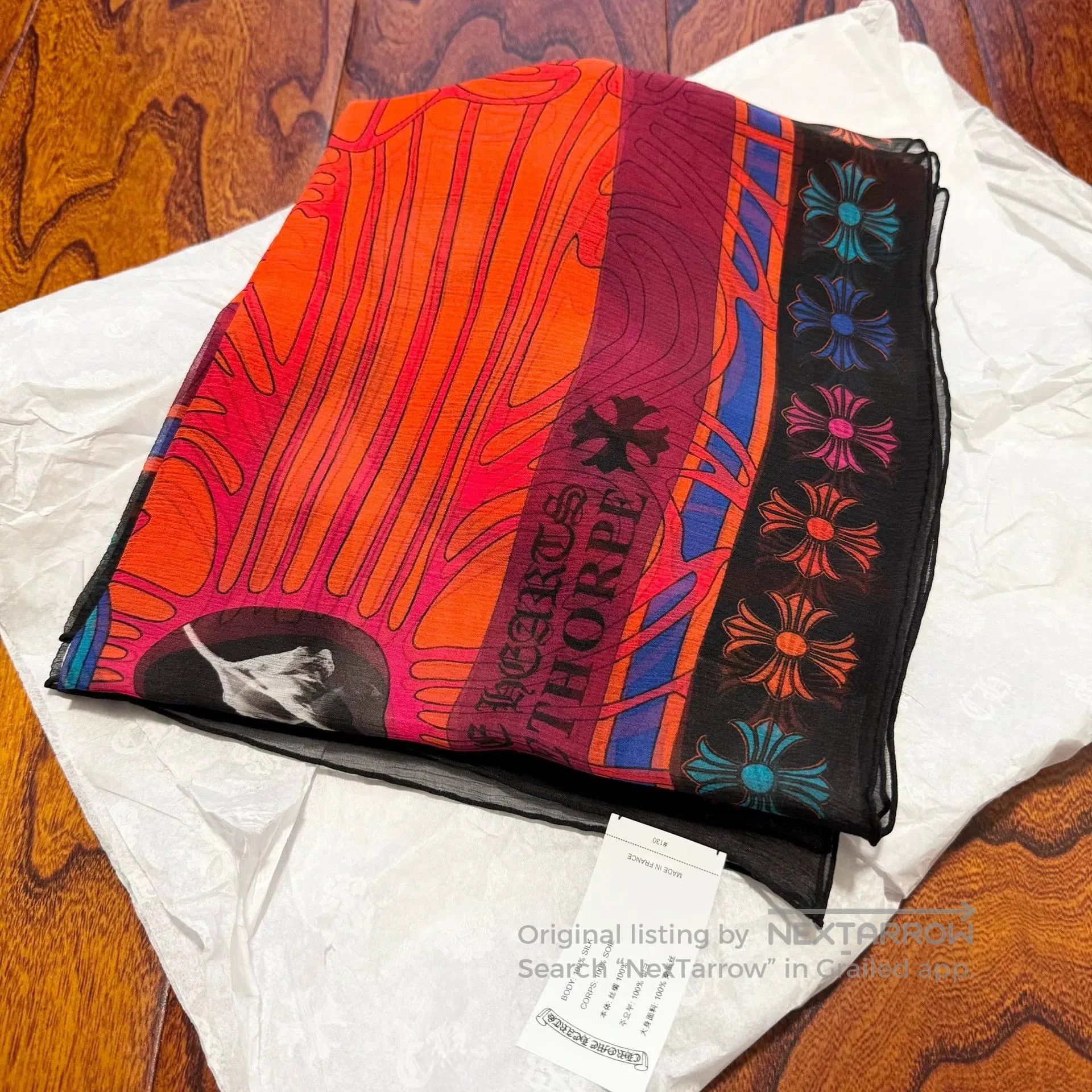 Chrome Hearts chrome hearts colorful silk scarf. Size ONE SIZE - 2 Thumbnail