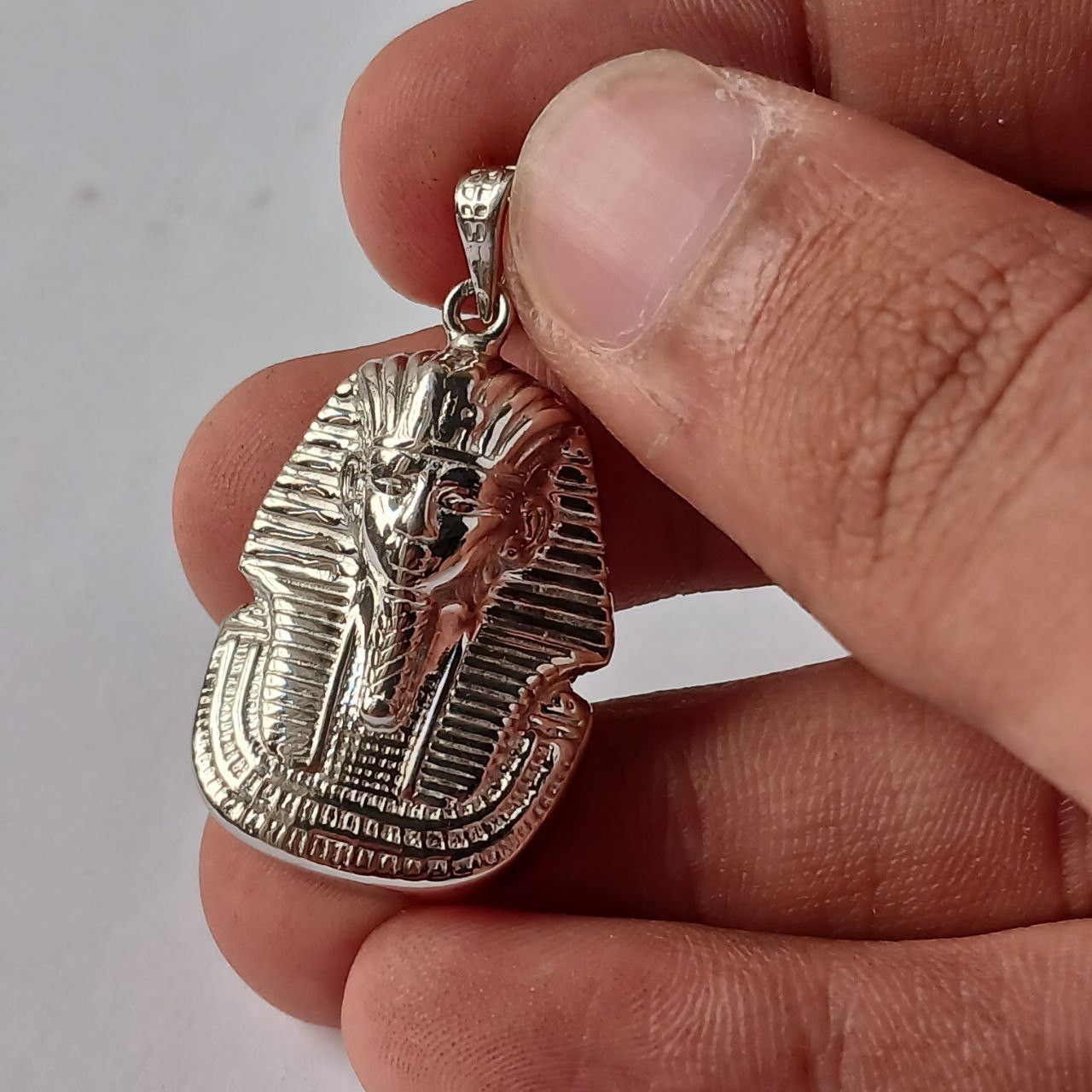 Sterling Silver 925 Sterling Silver Tutankhamun Pendant – Egyptian Pharaoh Size ONE SIZE - 6 Thumbnail
