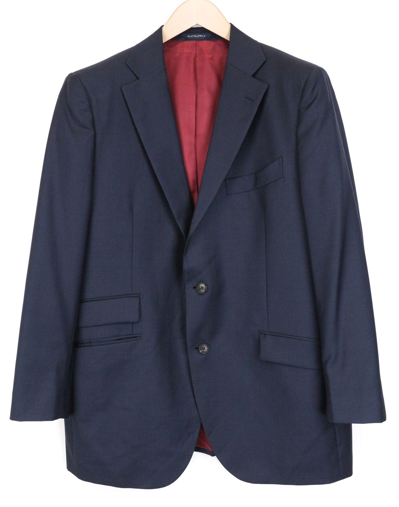 Suitsupply LA SPALLA UK46R Blue Wool 2 Piece Suit 75827 Size 46R - 2 Thumbnail