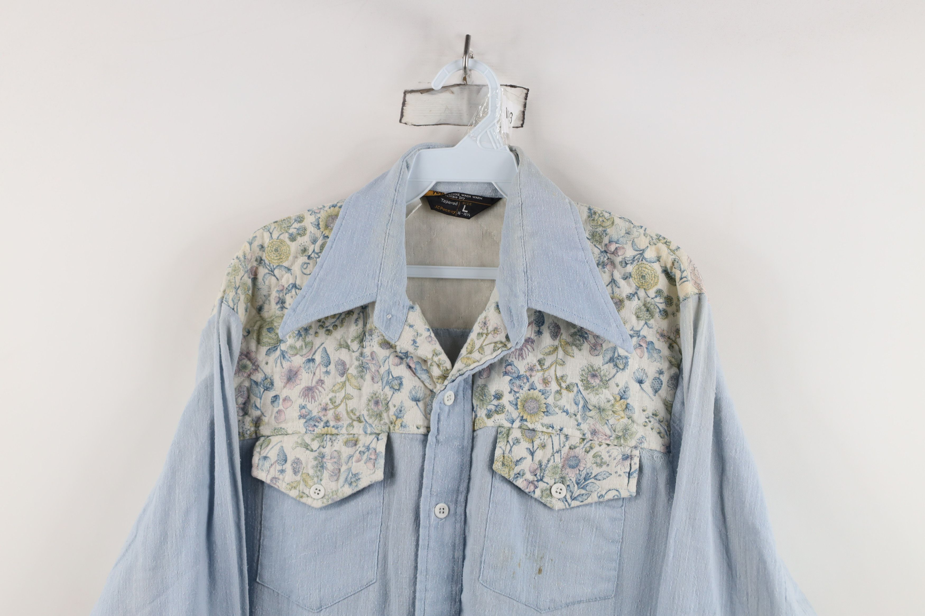 Vintage Vintage 70s Streetwear Quilted Flower Knit Button Shirt USA Size US L / EU 52-54 / 3 - 2 Thumbnail