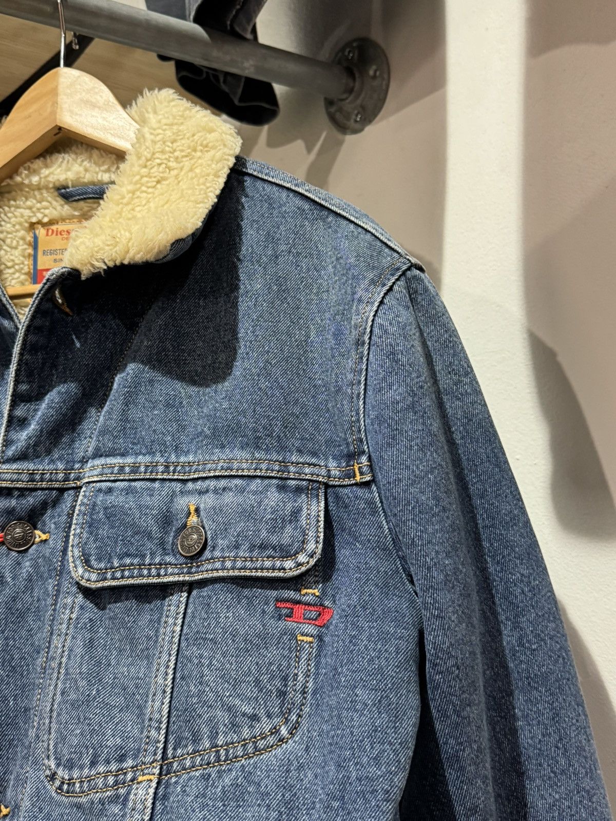 Diesel Diesel Sherpa Trucker Jacket Sz S Size US S / EU 44-46 / 1 - 2 Thumbnail