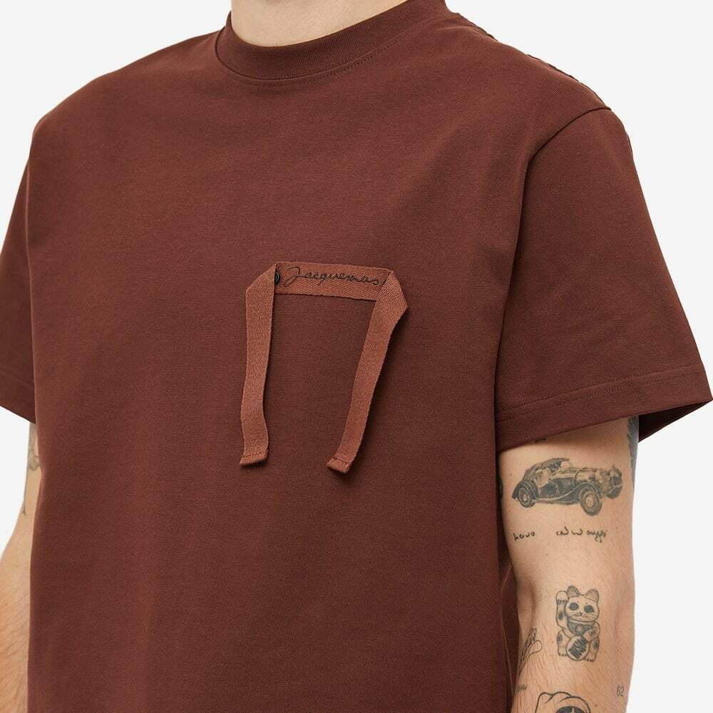 Jacquemus o1mle1025 Le T-Shirt Gros Grain in Brown Size US XS / EU 42 / 0 - 3 Thumbnail
