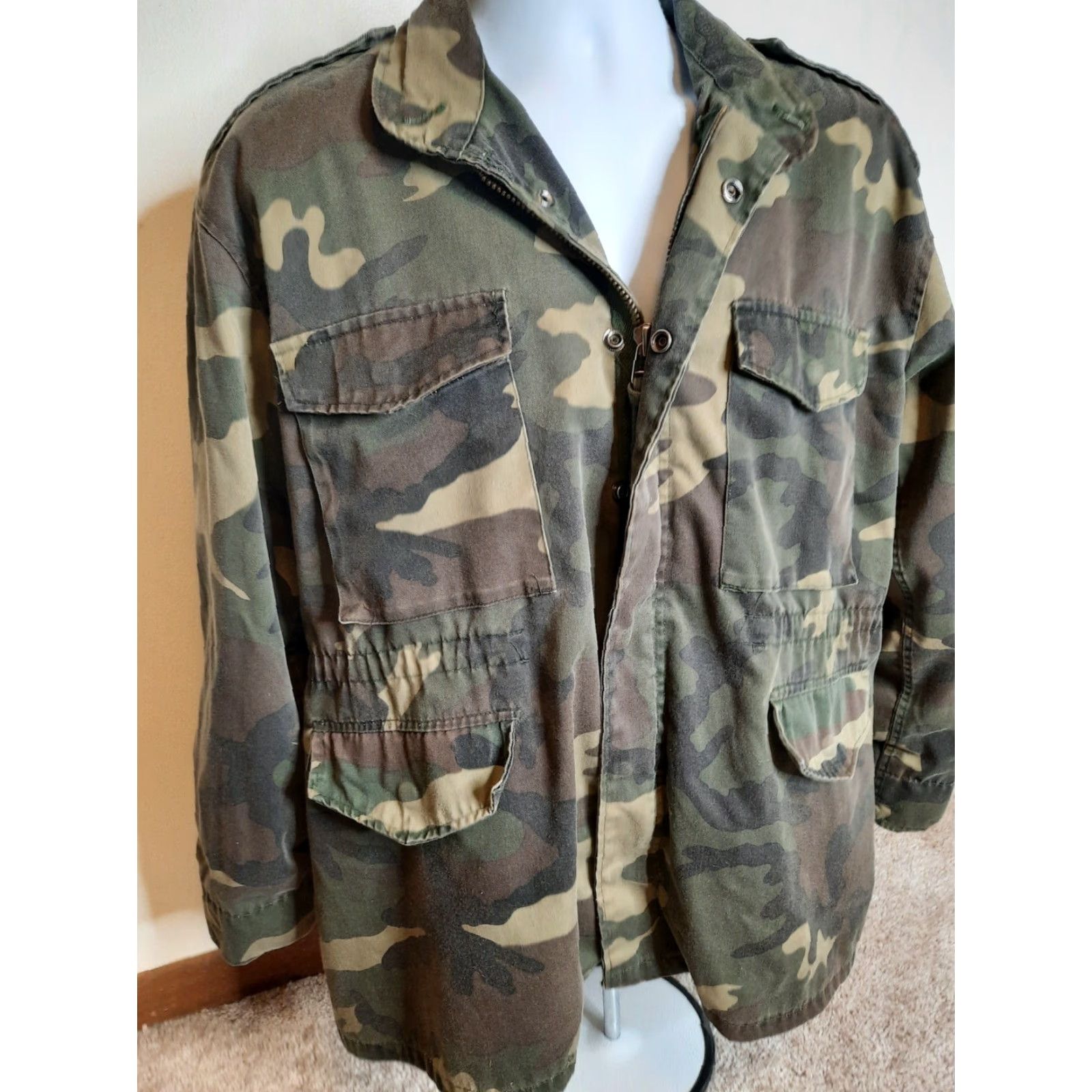 Vintage VINTAGE Duck Bay Camouflage Coat/Jacket Hunting Large Denim Camo Men Size US L / EU 52-54 / 3 - 7 Thumbnail