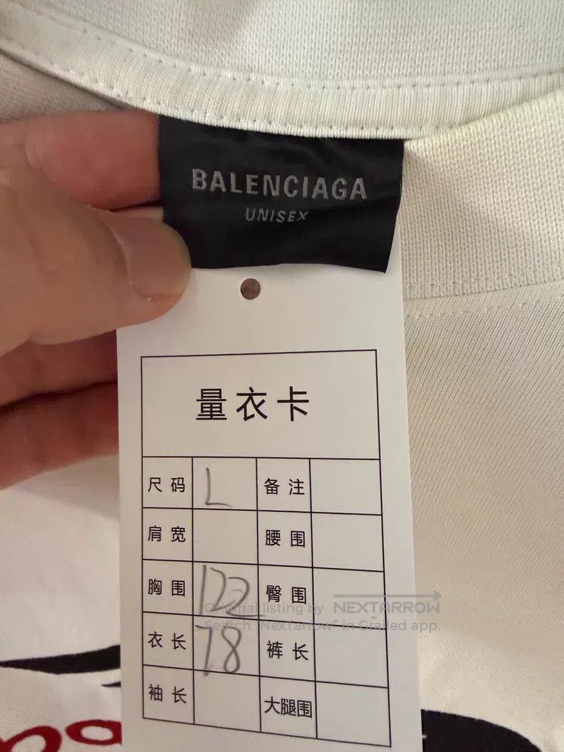 Balenciaga Balenciaga 3B Embroidered Logo Short Sleeve T-Shirt Size US L / EU 52-54 / 3 - 3 Thumbnail