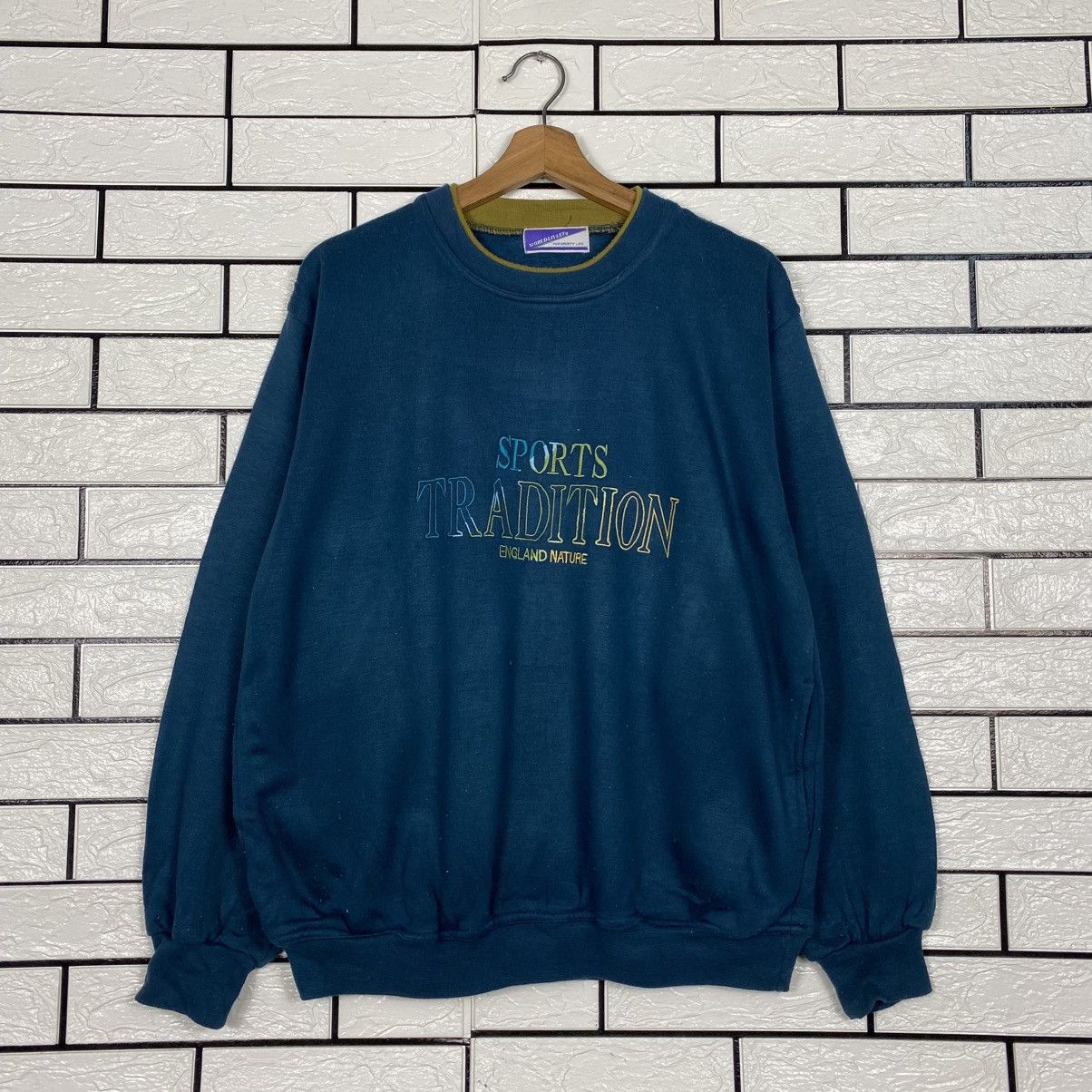 Japanese Brand 📌Vintage Sweatshirt Sports Tradition England Nature Logo Size US M / EU 48-50 / 2 - 2 Thumbnail