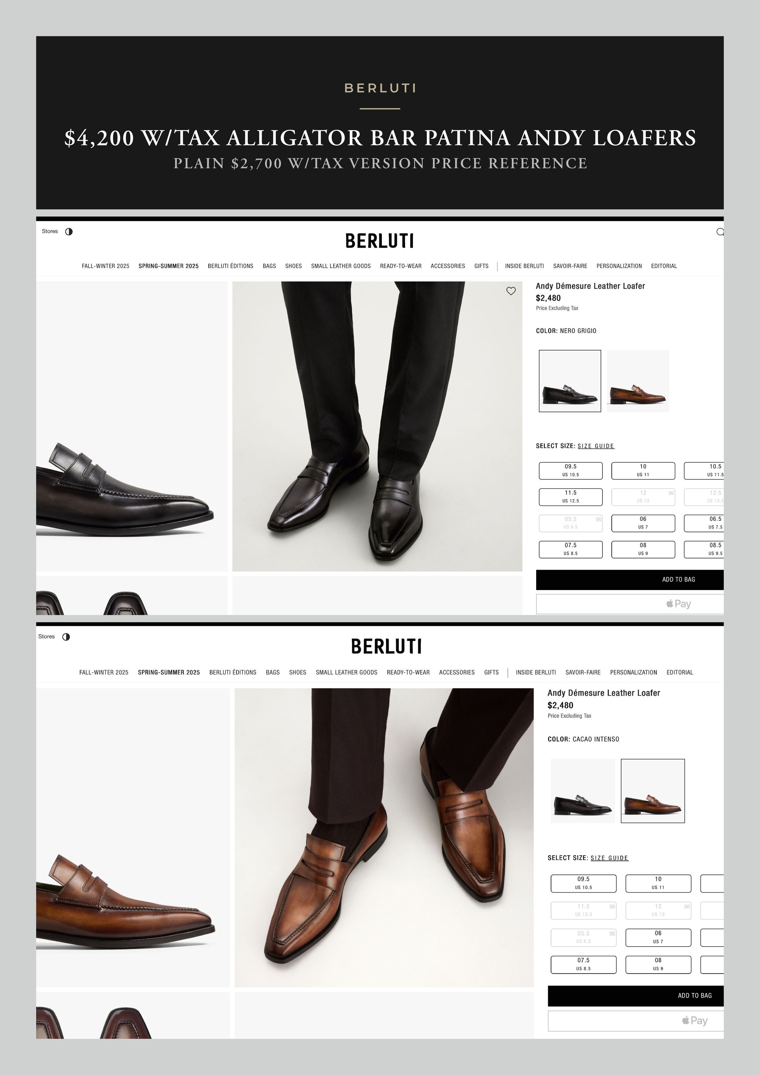 Berluti Ultimate Ultra-Rare $4,200 Alligator Loafers Godly Details Size US 8.5 / EU 41-42 - 10 Thumbnail