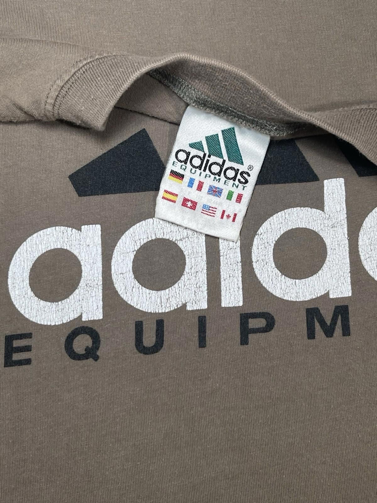 Adidas 1990’s Adidas Equipment T-Shirt Tan XL Cool Sunfade Logo Size US XL / EU 56 / 4 - 3 Thumbnail