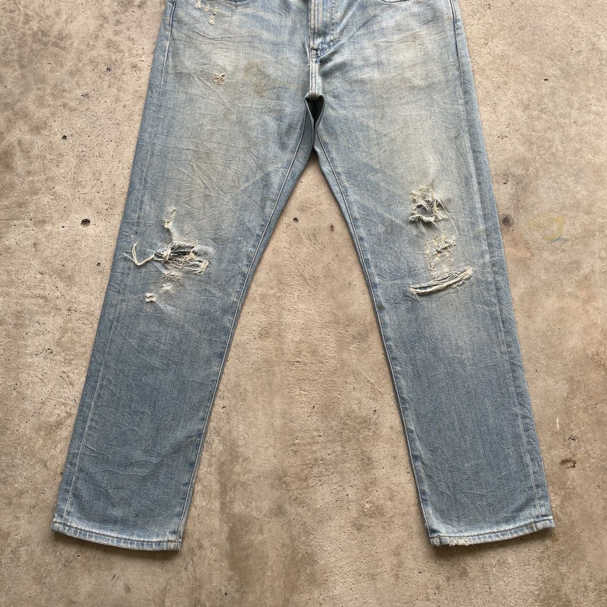 Japanese Brand W34💥 Vintage Japanese Distressed Jeans Faded Denim Pants Size US 34 / EU 50 - 4 Thumbnail