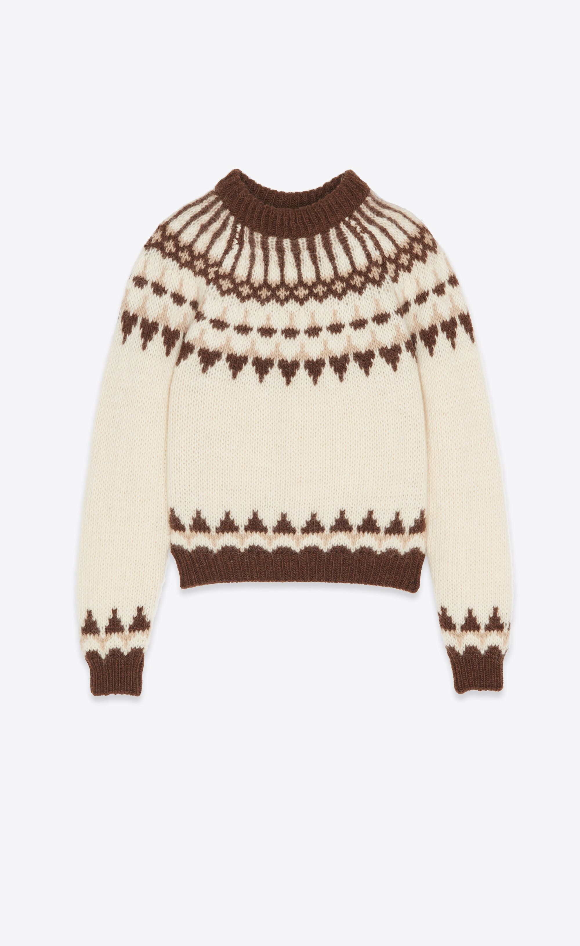 Saint Laurent Paris o1s1wg111224 Sweater in Wool and Mohair in Multicolor Size US S / EU 44-46 / 1 - 1 Thumbnail