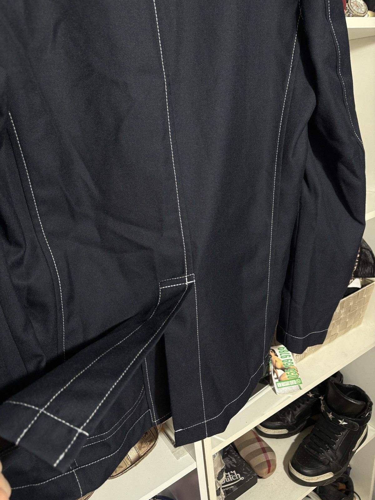 Comme des Garcons COMME des GARCONS SHIRT CONTRAST STITCH WOOL BLEND JACKET Size L / US 10 / IT 46 - 10 Thumbnail