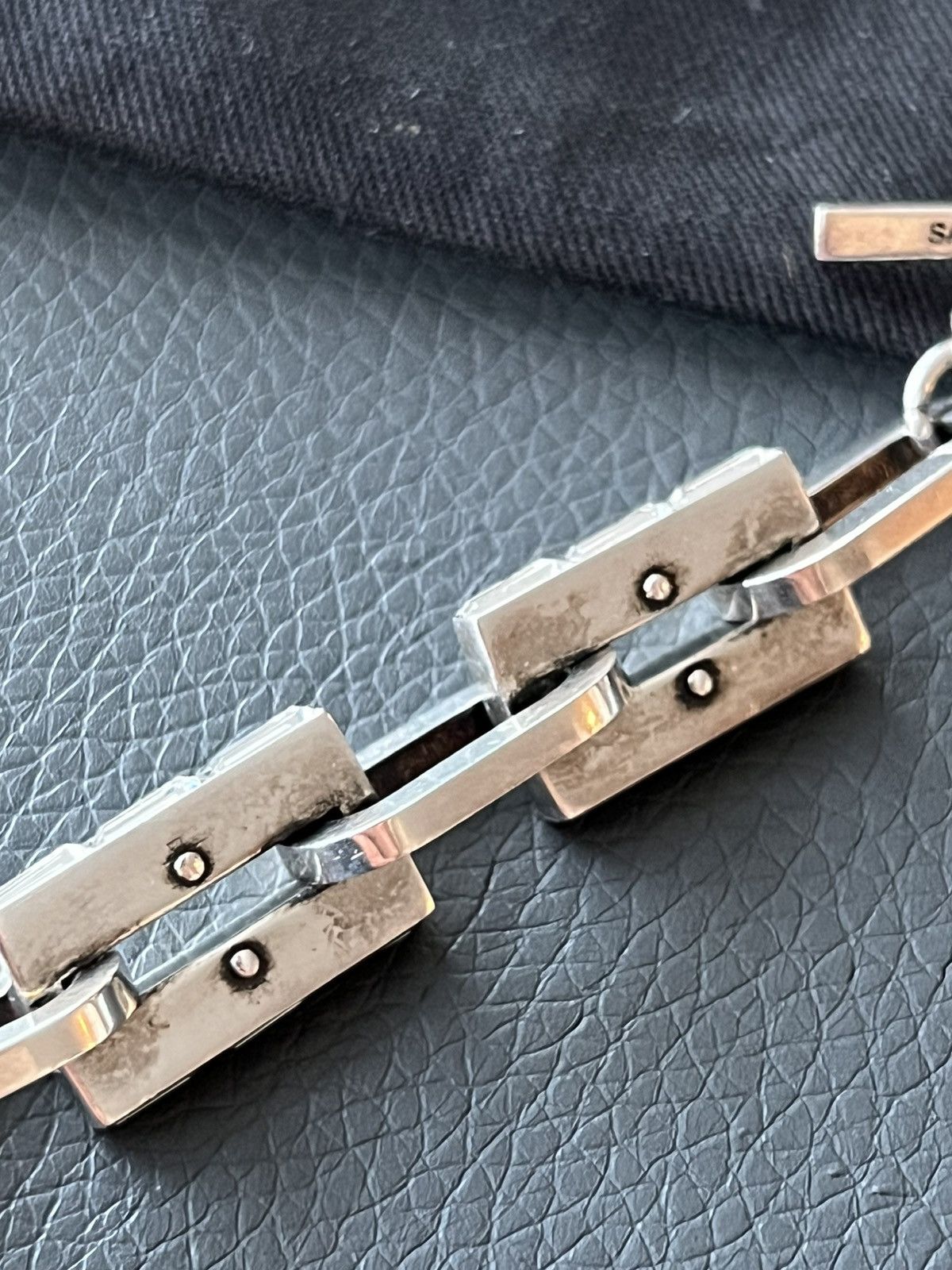 Saint Laurent Paris Saint Laurent Runway Brass Metal Distressed Punk Bracelet Size ONE SIZE - 4 Thumbnail