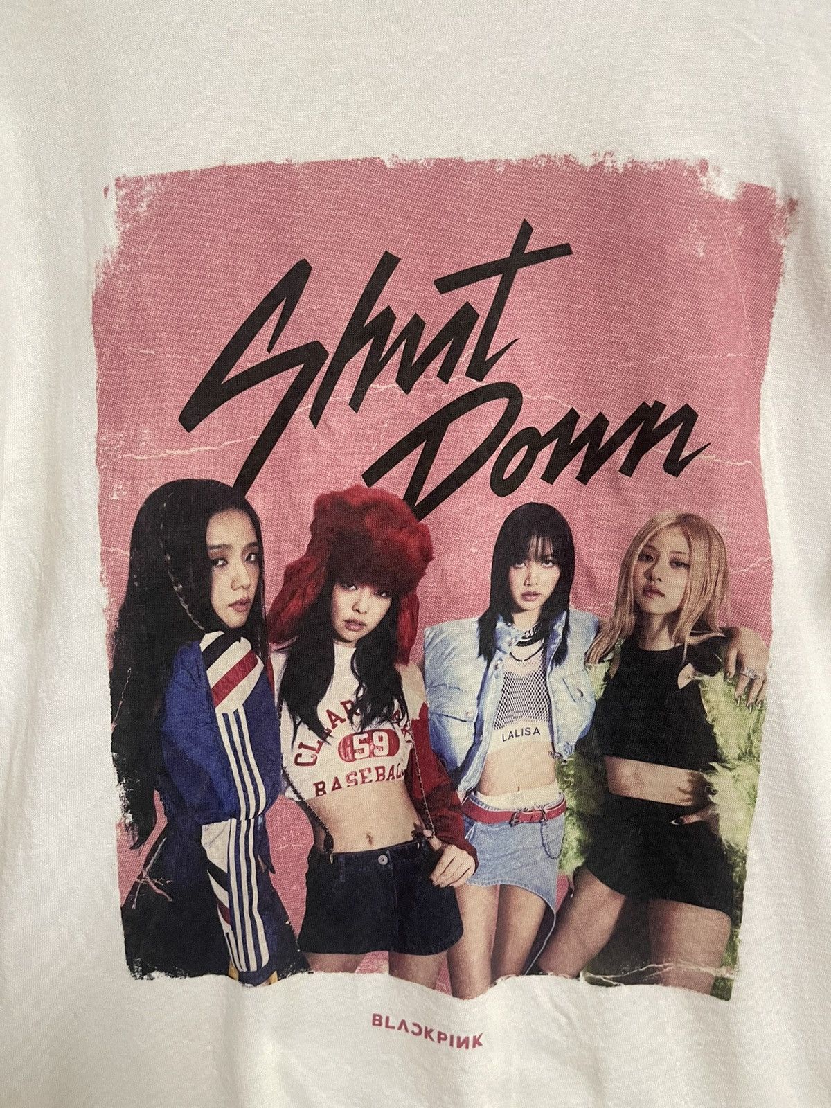 Rap Tees Rare BlackPink Shut Down K-Pop Tee M Lalisa Rose Kim Jisoo Size US M / EU 48-50 / 2 - 2 Thumbnail