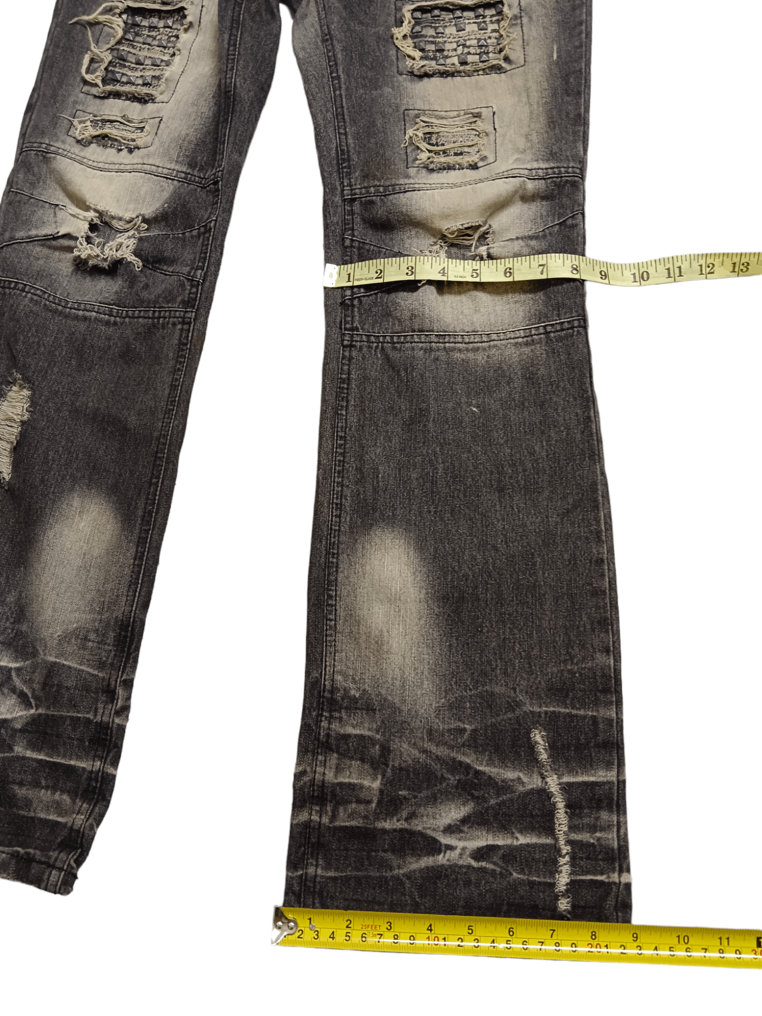 LOWBOX 💥Punk💥 Lowbox Distressed Flare Denim Size US 32 / EU 48 - 10 Thumbnail
