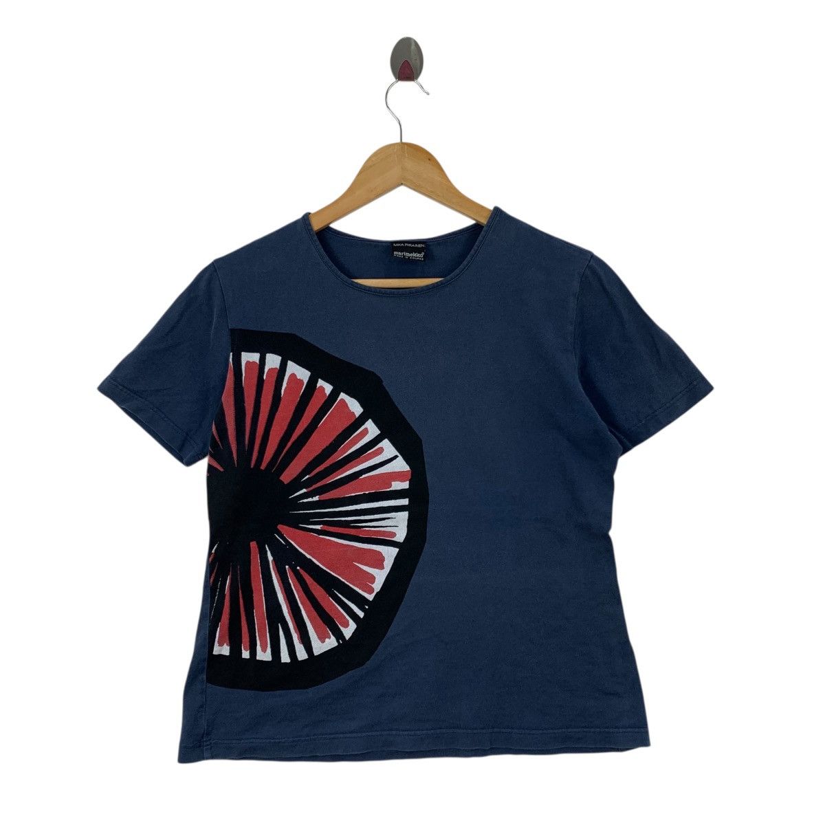 Marimekko Vintage MARIMEKKO MIKA PIIRAINEN Finland Designer Tshirt Size S / US 4 / IT 40 - 1 Thumbnail