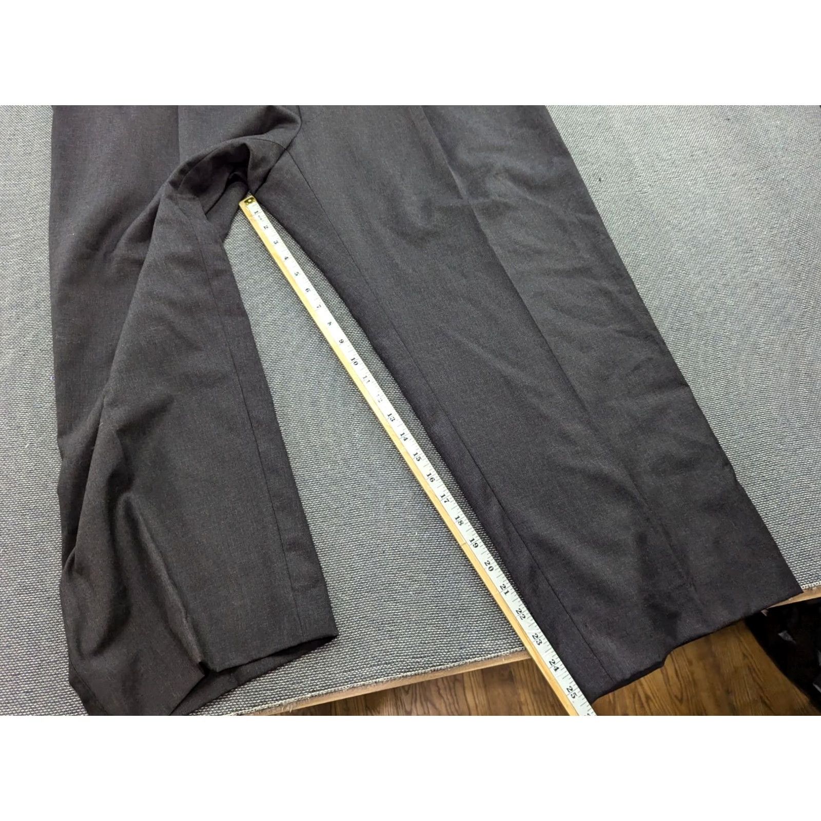 Canali CANALI Mens Dress Pants 44x26 Gray Wool Rayon Formal Woolmark Pants Mens Regular Gray 90s? Size US 44 / EU 60 - 5 Thumbnail