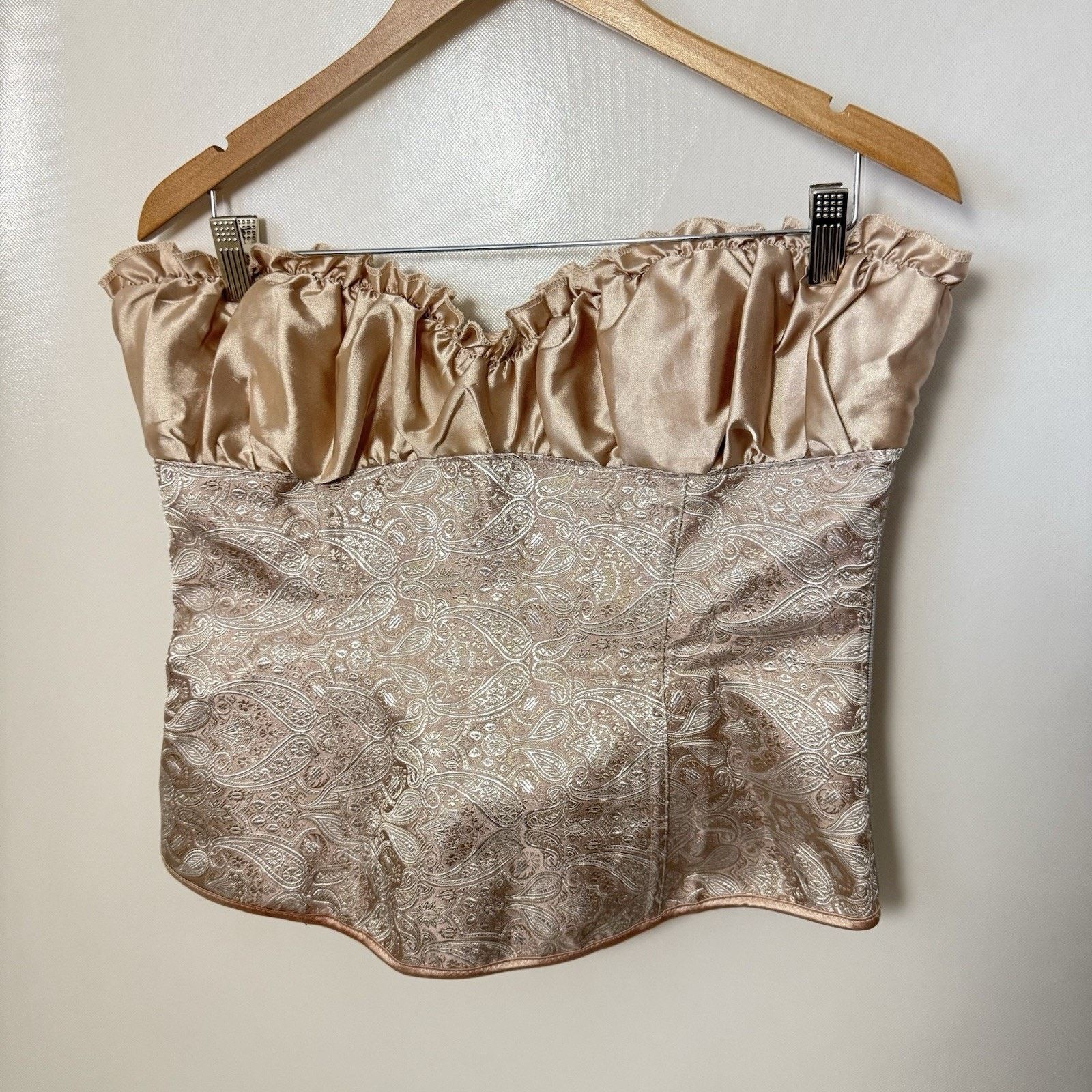 Other Corset Bustier Lace Up Coquette Cottage Victorian Burlesque Size ONE SIZE - 1 Thumbnail