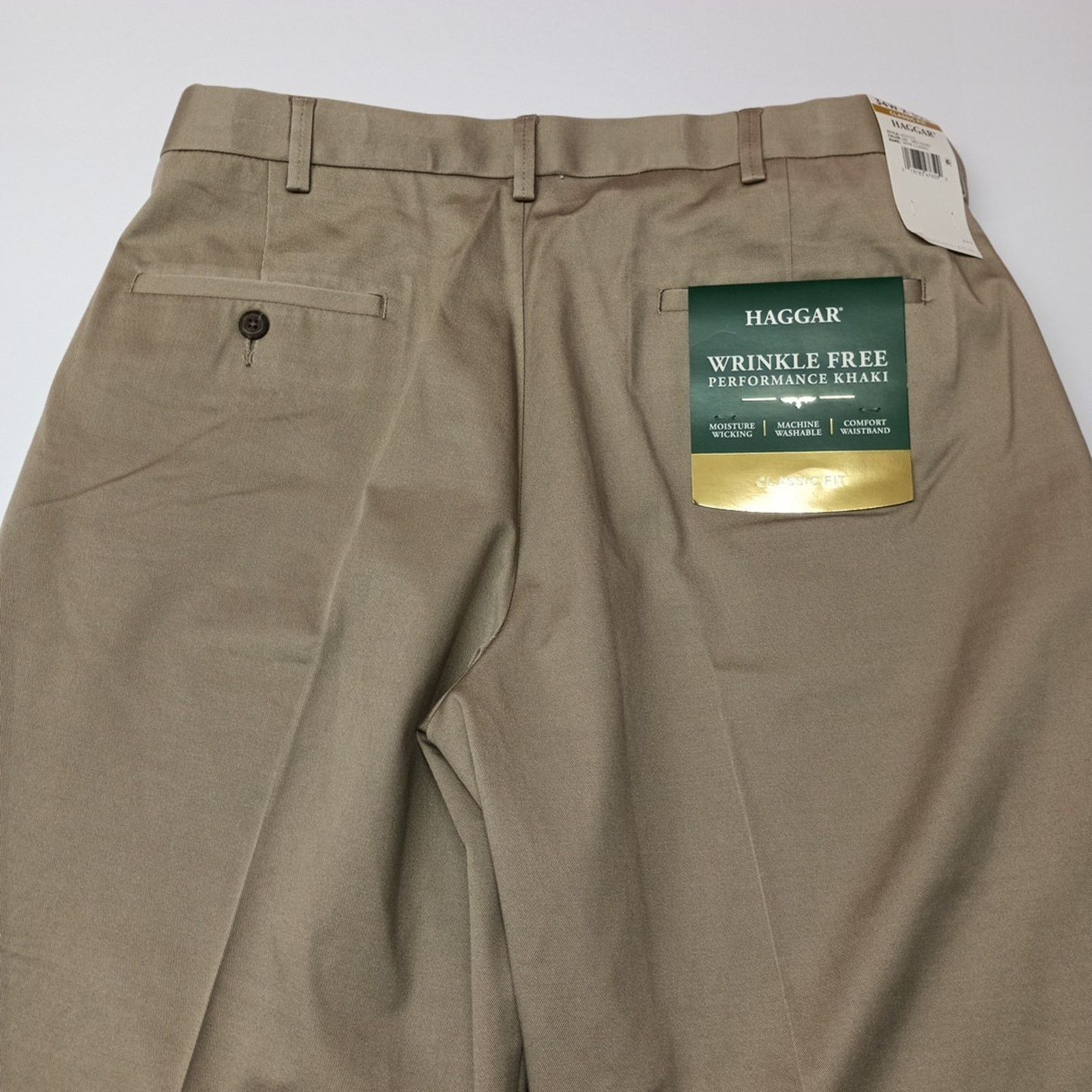 Haggar Haggar Khakis Mens 34x30 Med Khaki Classic Fit Comfort Waist Size US 34 / EU 50 - 8 Thumbnail