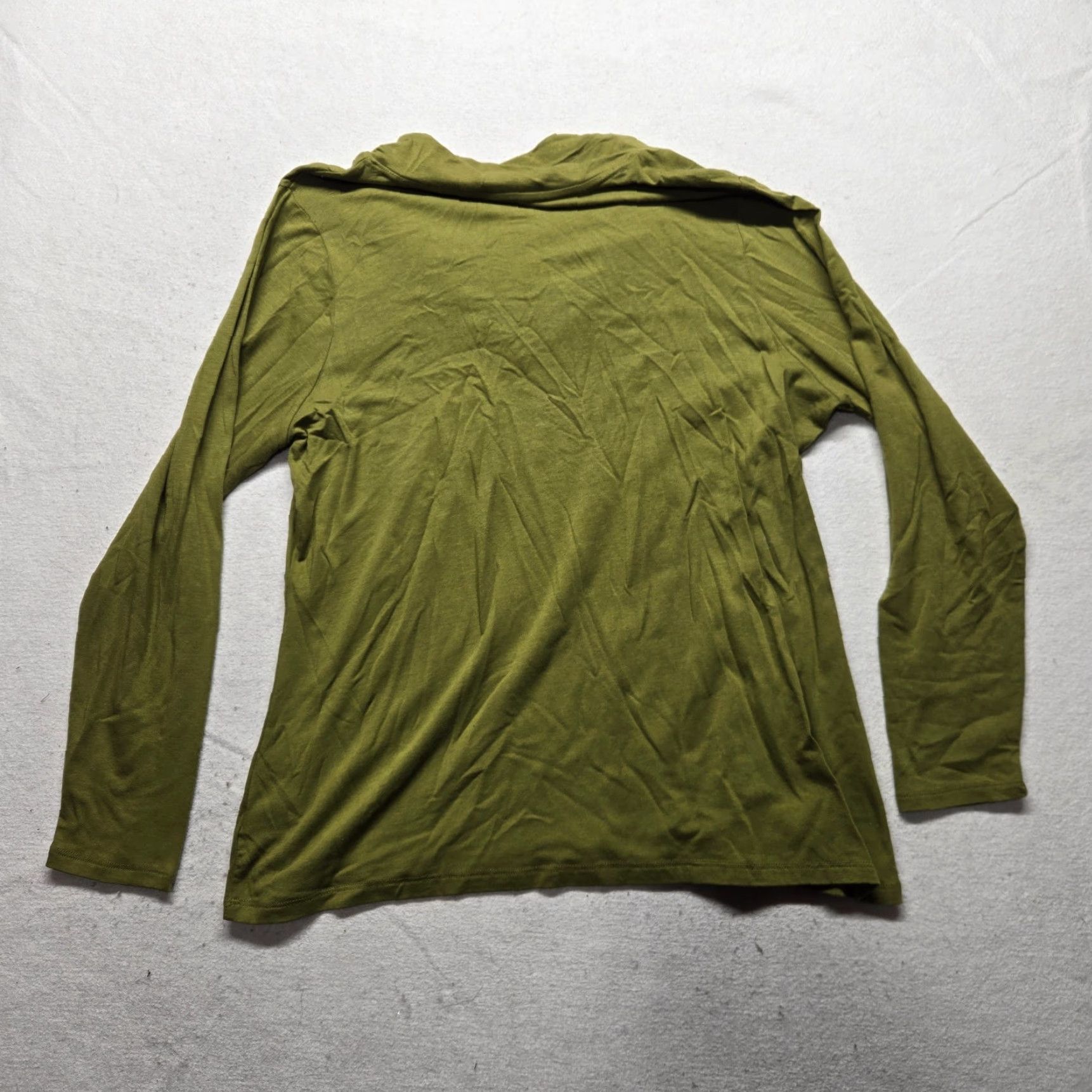 Coldwater Creek Coldwater Creek Shirt Solid Green Long Sleeve V-Neck Lightweight Pullover XL Women’s Size XL / US 12-14 / IT 48-50 - 6 Thumbnail