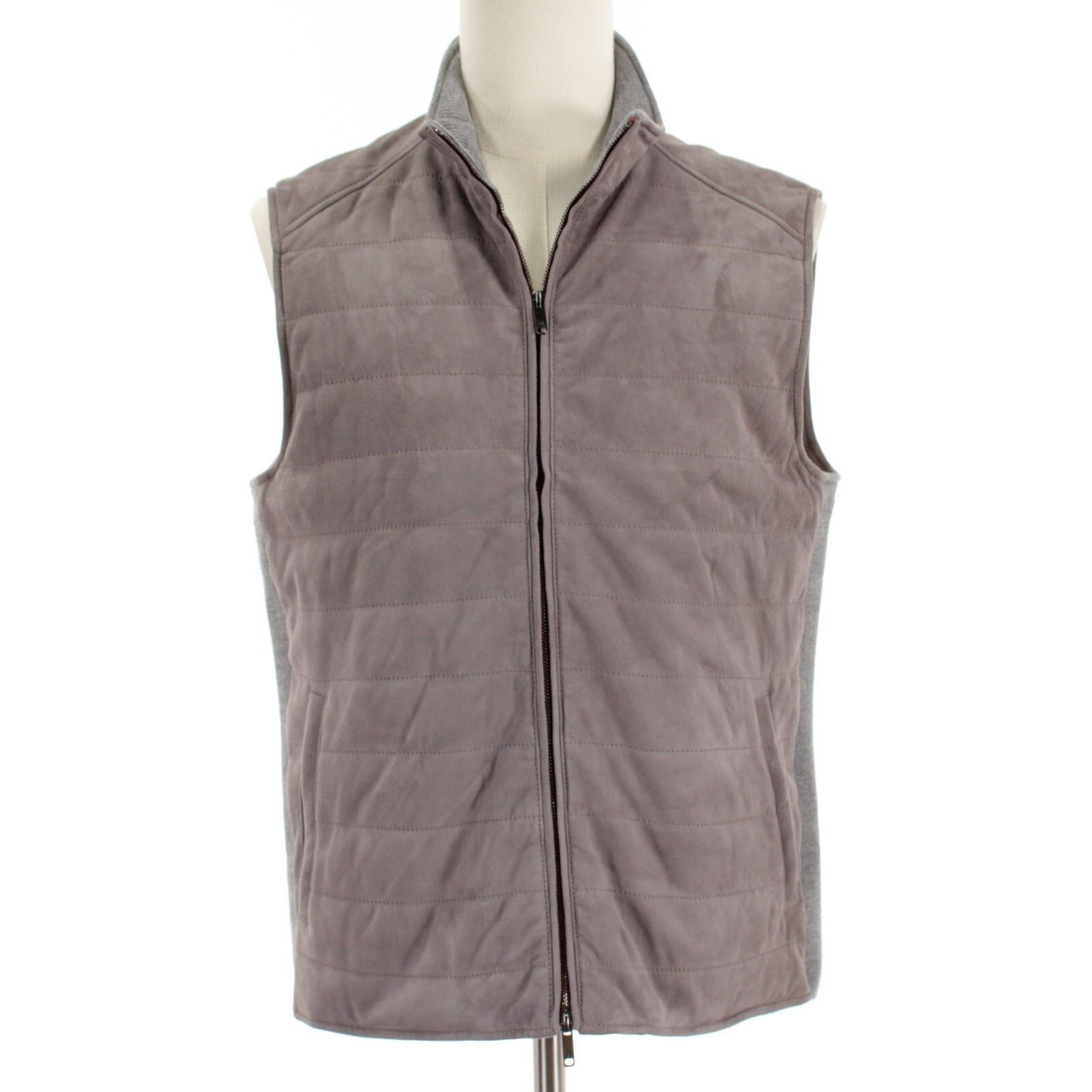 Luciano Barbera Luciano Barbera Vest Size M US In Gray Leather Size US M / EU 48-50 / 2 - 1 Thumbnail