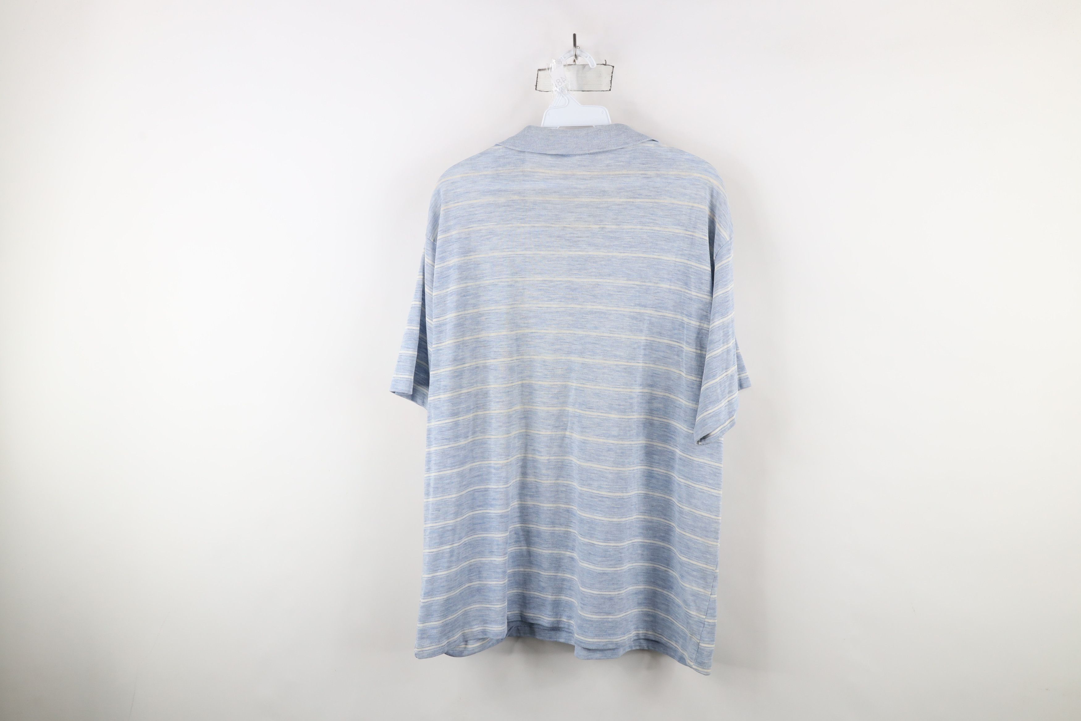 Vintage Vintage 70s Streetwear Striped Knit Collared Polo Shirt USA Size US XL / EU 56 / 4 - 10 Thumbnail