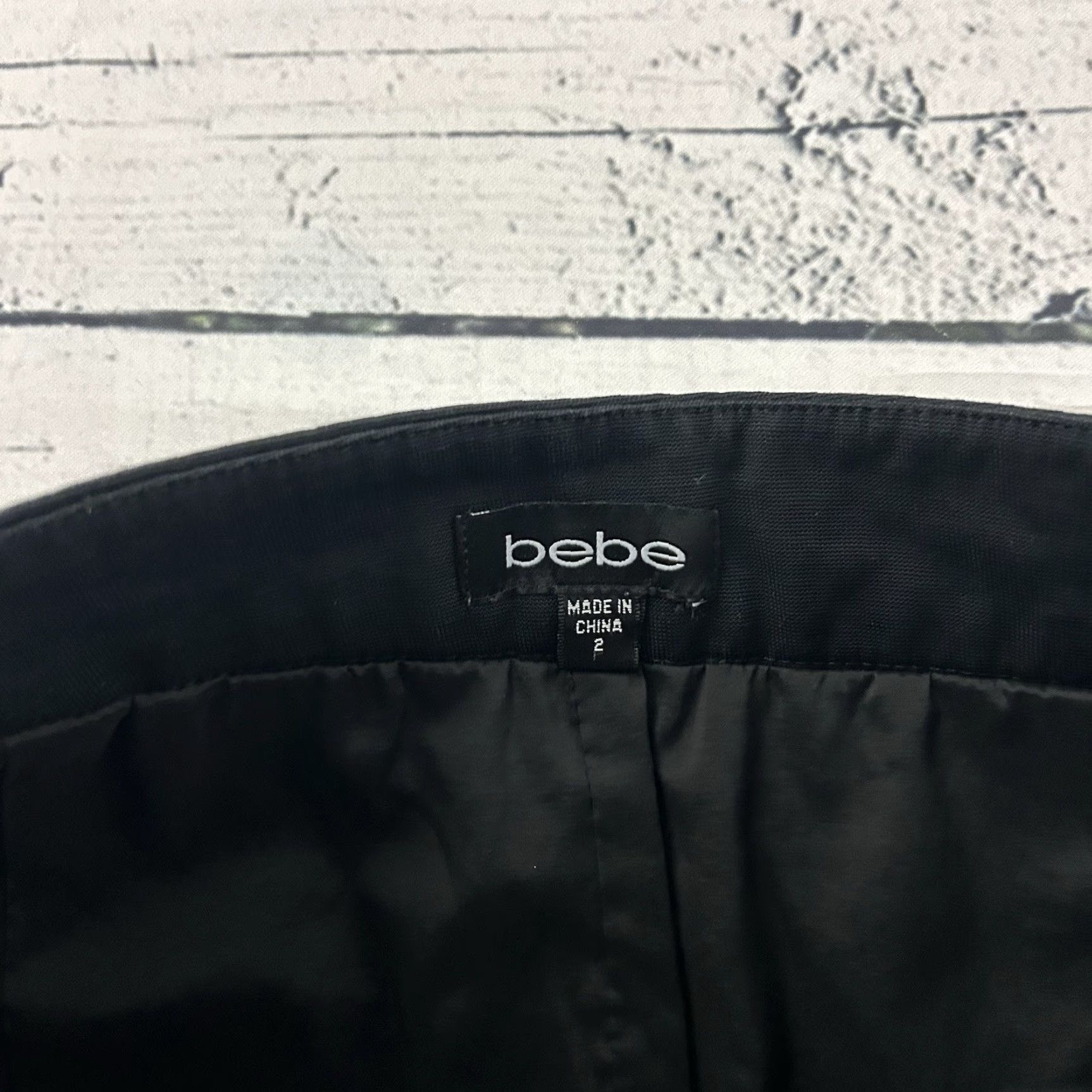 Bebe Bebe Women's Skirt 2 Black Pencil Size 26" / US 2 / IT 38 - 4 Thumbnail