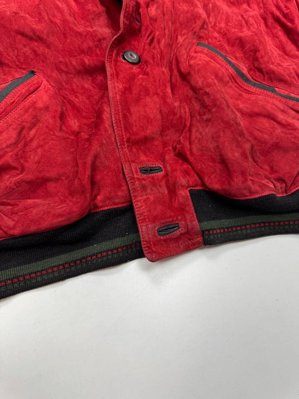 Vintage vintage men's suede bomber jacket Size US L / EU 52-54 / 3 - 6 Thumbnail