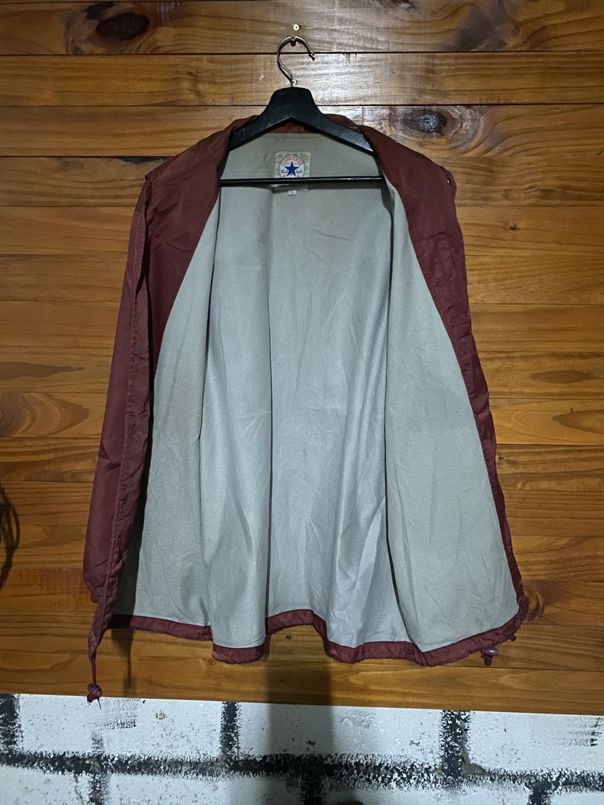 Converse Vintage Converse Chuck Taylor Coaches Jacket – Maroon Size US L / EU 52-54 / 3 - 10 Thumbnail