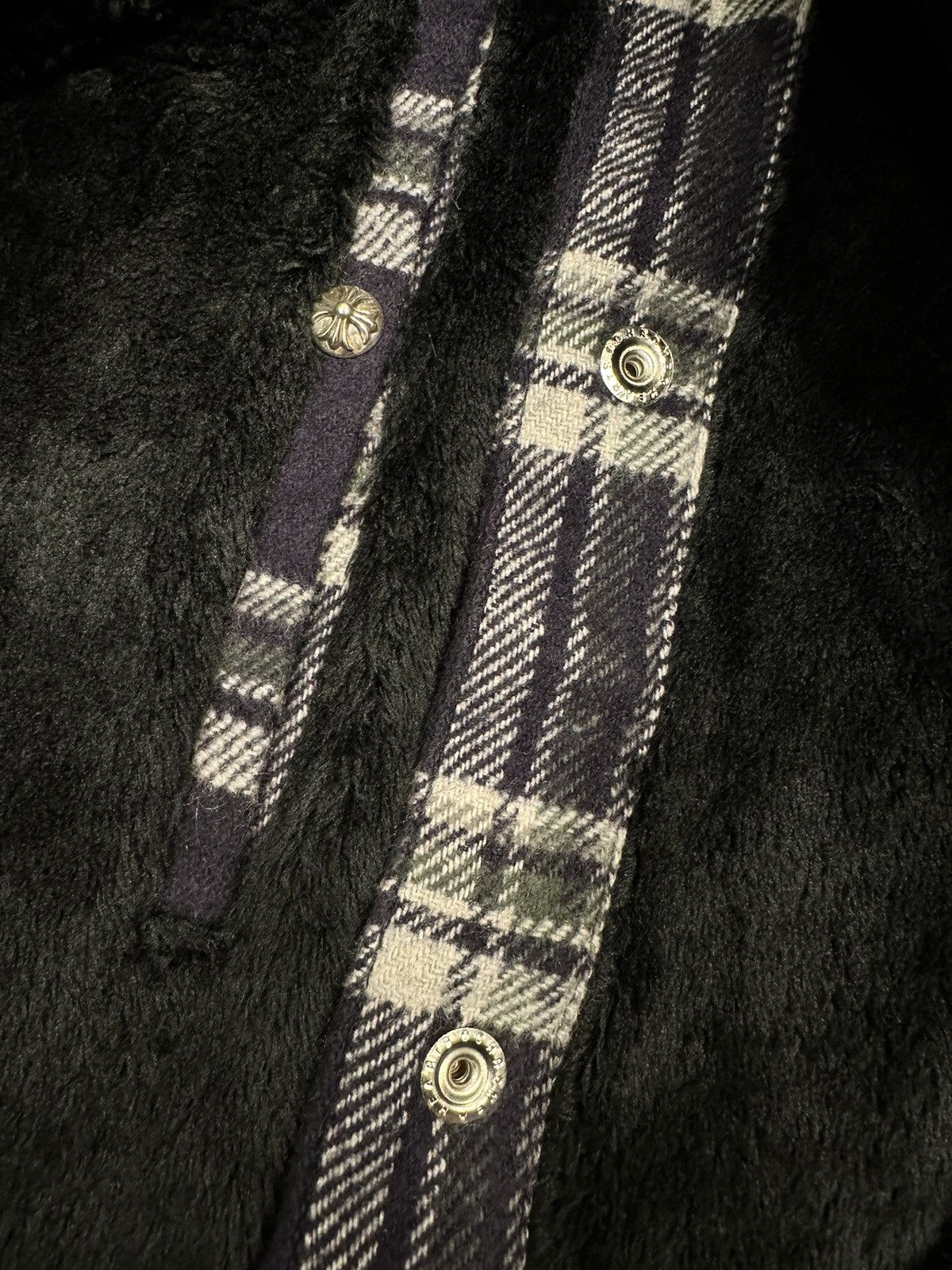 Chrome Hearts 🔥Chrome Hearts Flannel Work Dog Silver button Shirt🔥 Size US XL / EU 56 / 4 - 12 Thumbnail