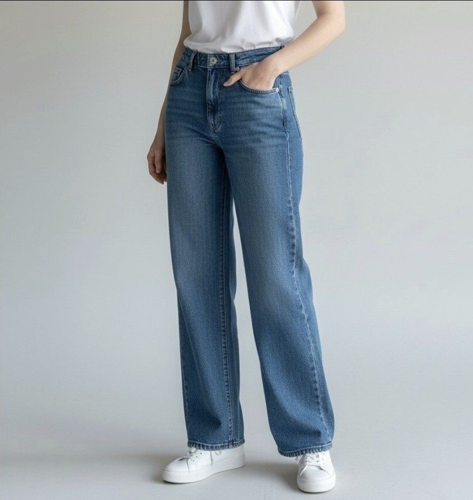 Lafayette 148 Lafayette 148 Wyckoff Wide Leg Jeans Sz 31 High Rise Denim Size 31" - 1 Thumbnail