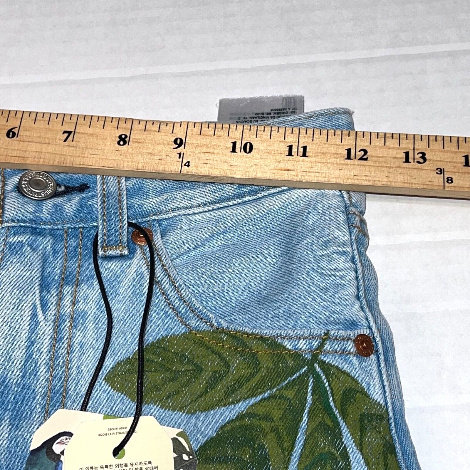 Levi's New Levi’s X Farm High Loose Women’s Jeans Parrot Size 23X31 Size 23" - 10 Thumbnail
